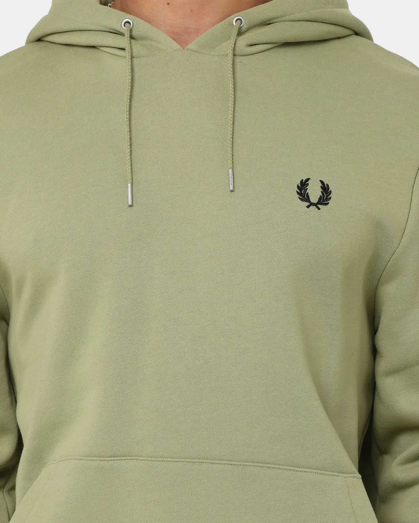 Fred Perry Tipped Hoodie Sage Green - Image 3