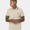 Fred Perry Twin Tipped Fred Perry Polo Shirt Light Oyster