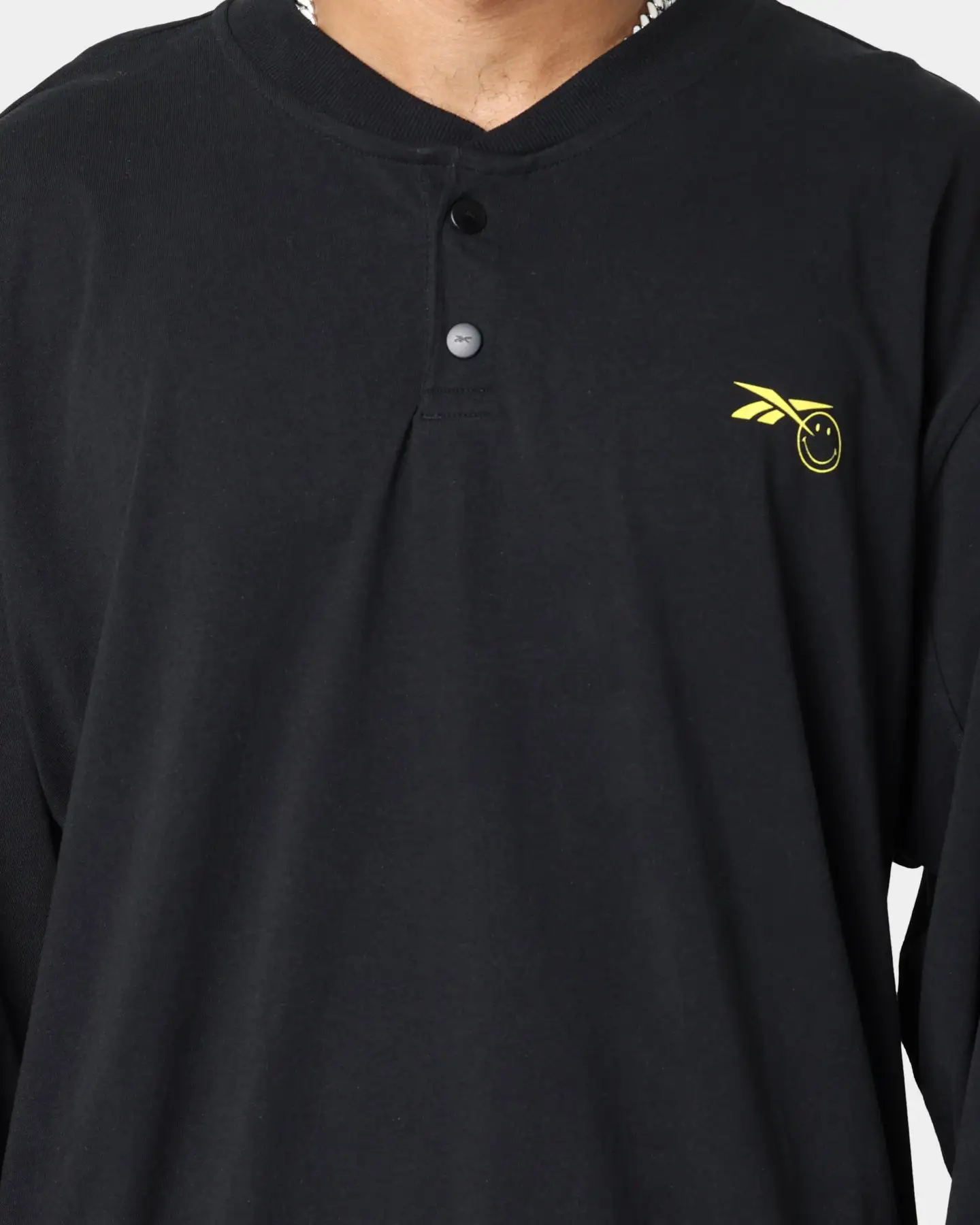 Reebok Smiley Long Sleeve Jersey Crewneck Black - Image 3