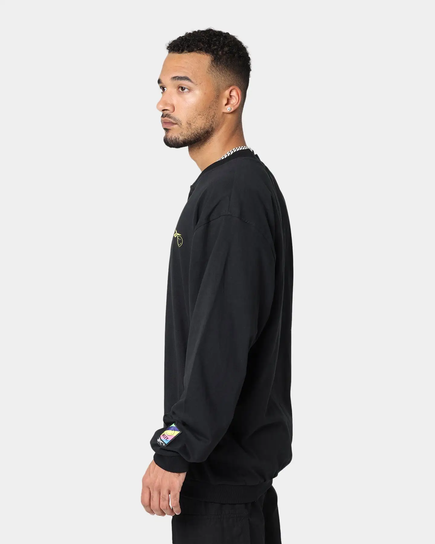 Reebok Smiley Long Sleeve Jersey Crewneck Black - Image 6