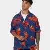 Loiter Motorsport Ultra Button Up Shirt Blue/Red