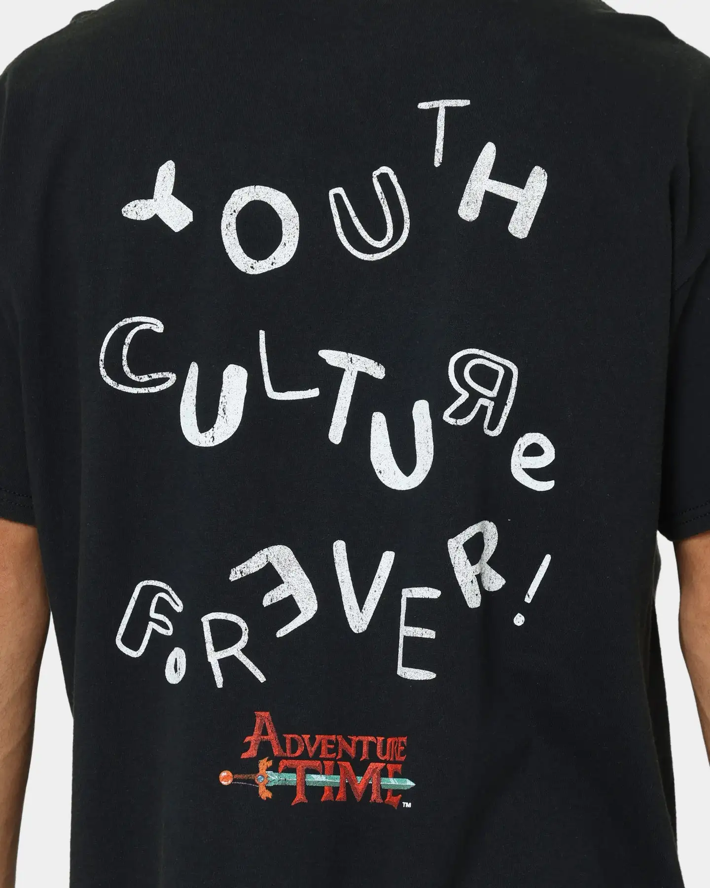 American Thrift X Adventure Time Finn The Human Vintage T-Shirt Black Wash - Image 5