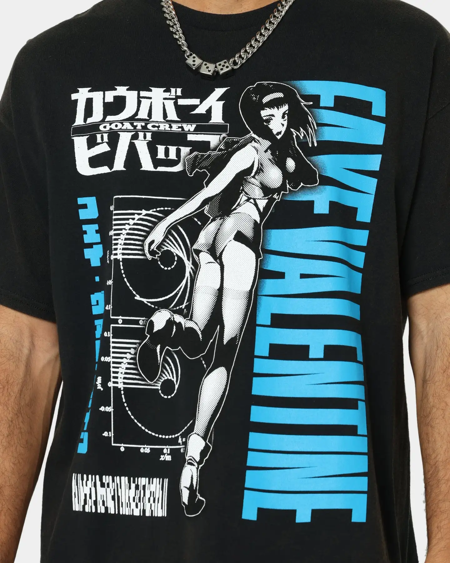 Goat Crew X Cowboy Bebop Faye Vintage T-Shirt Washed Black - Image 3