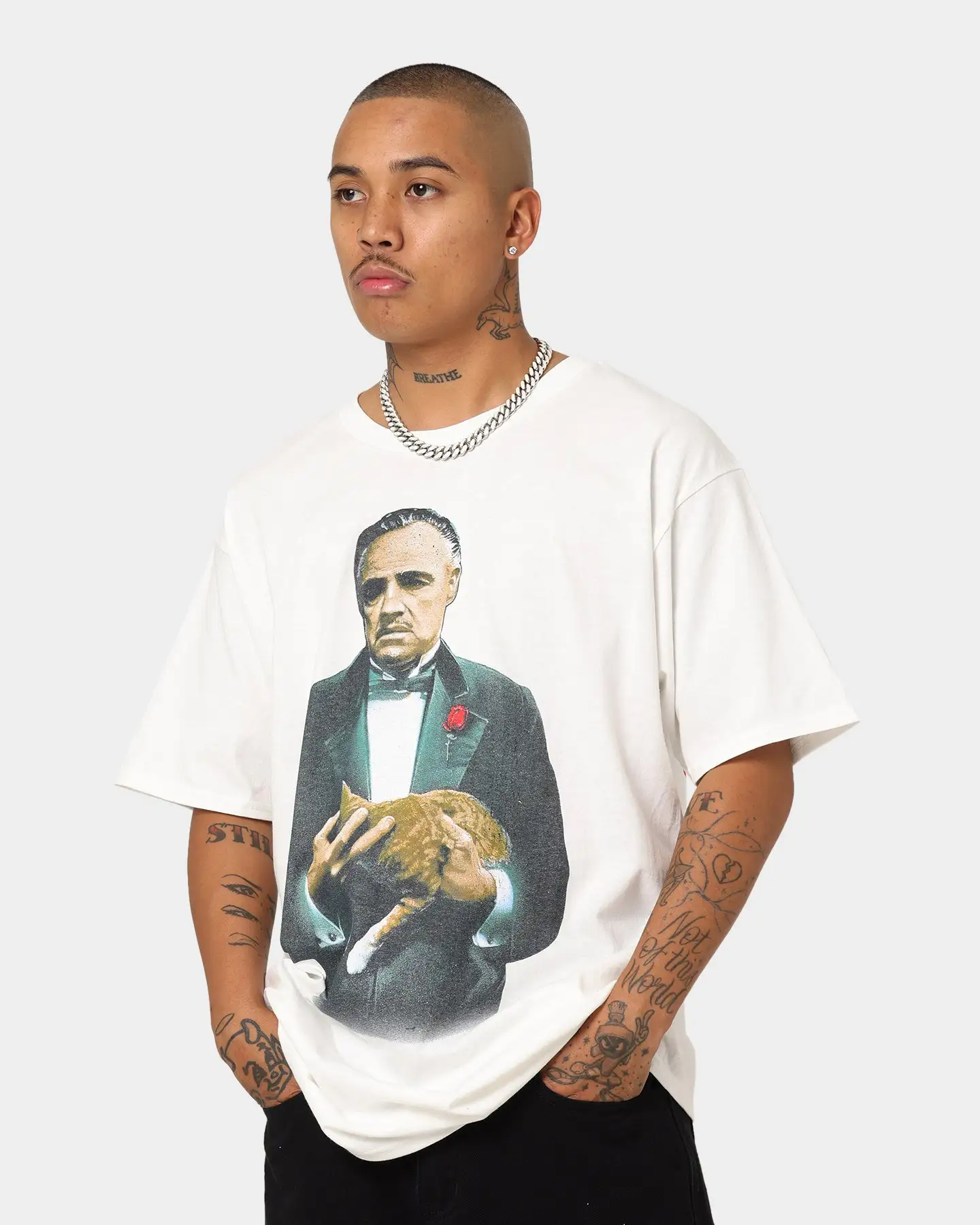 American Thrift X The Godfather The Godfather Cat T-Shirt White