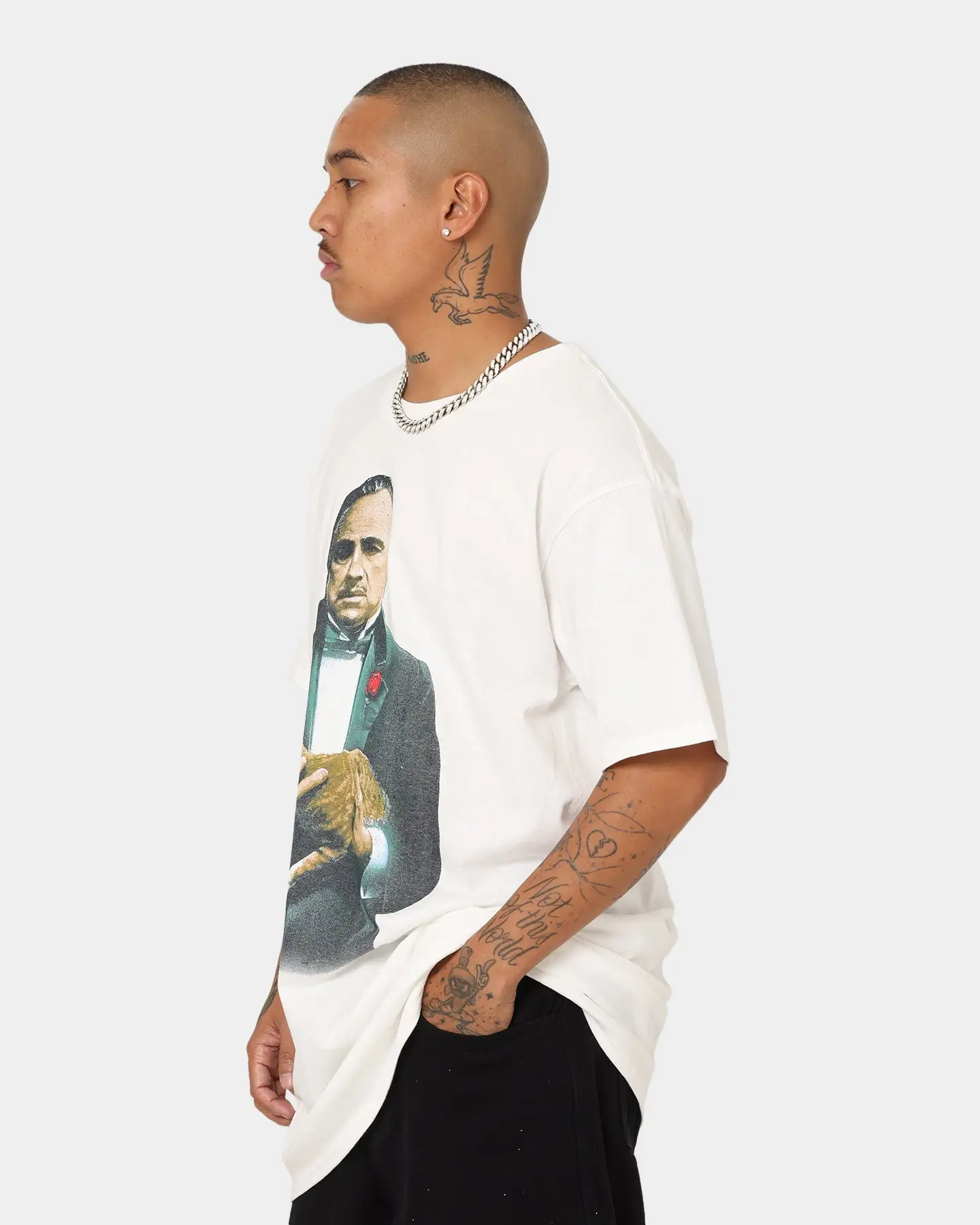 American Thrift X The Godfather The Godfather Cat T-Shirt White - Image 7