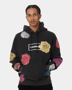 CARRE Carré Rose Bunch Vintage Hoodie Washed Black