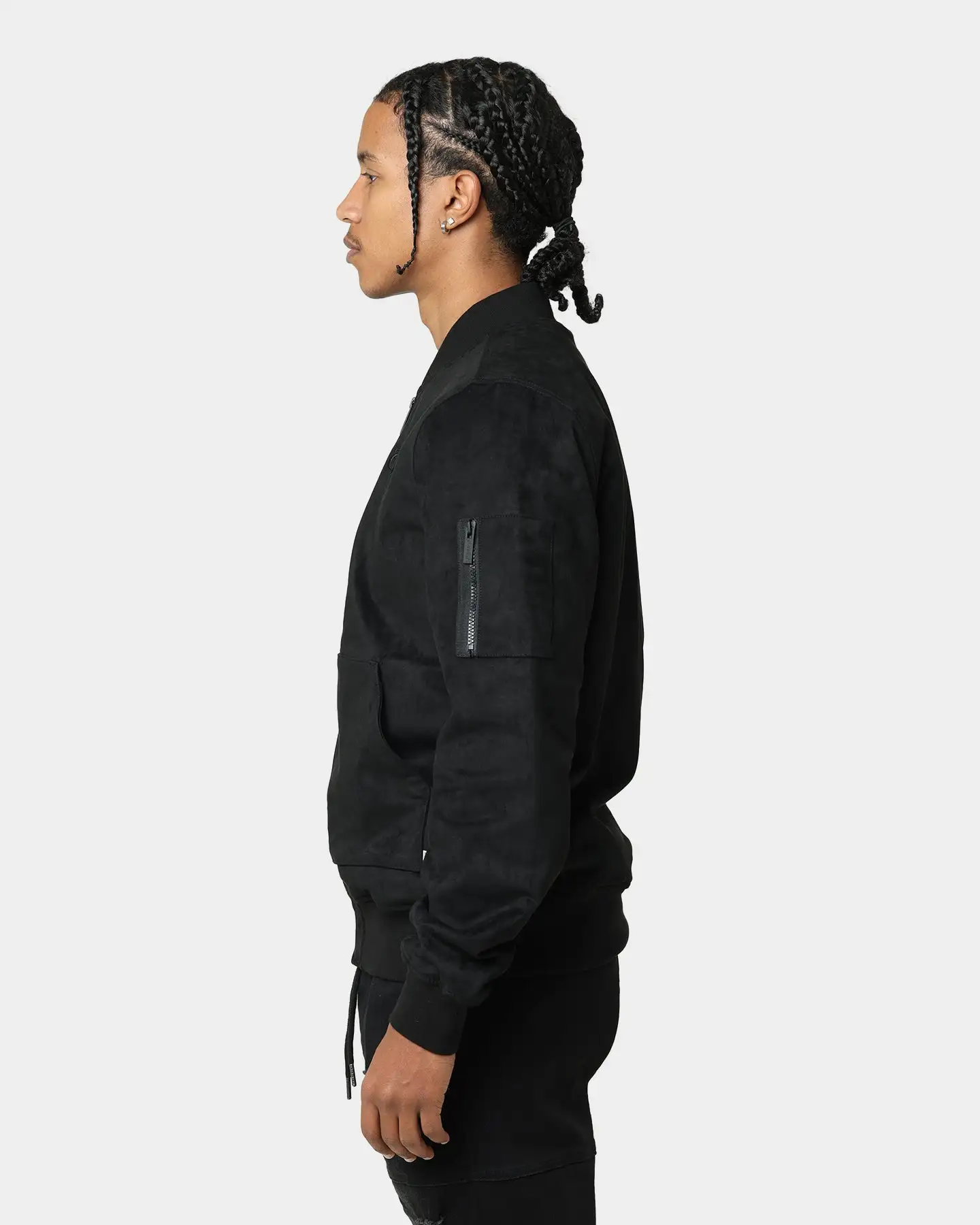 CARRE Carré C-89 Suede Bomber Jacket Black - Image 6