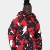 The Anti Order Storm Camo Puffer Jacket Black/Red/White