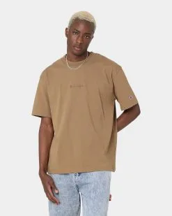 Champion Heritage New Script T-Shirt Midway Brown