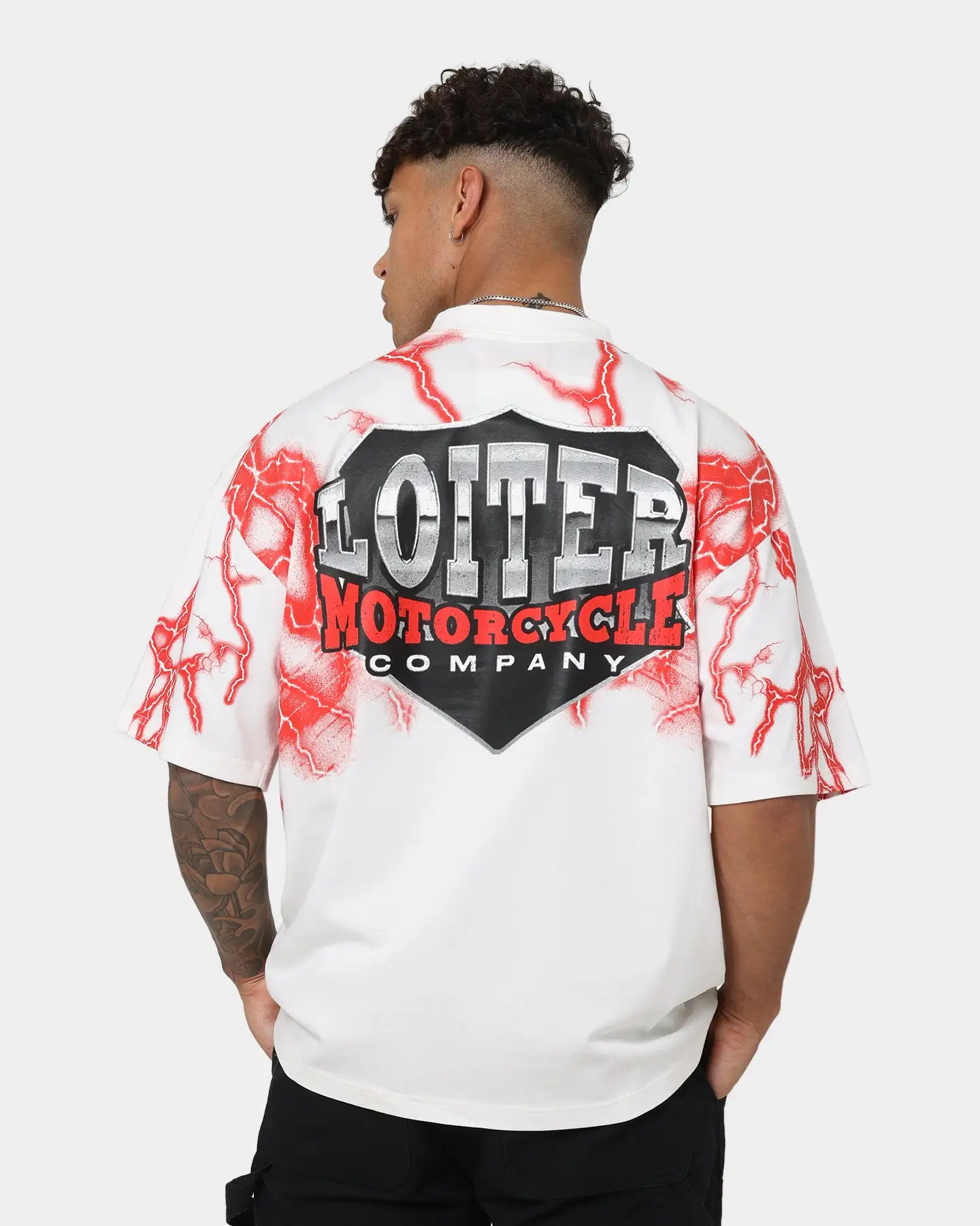 Loiter Lightning Eagle T-Shirt Charcoal - Image 2
