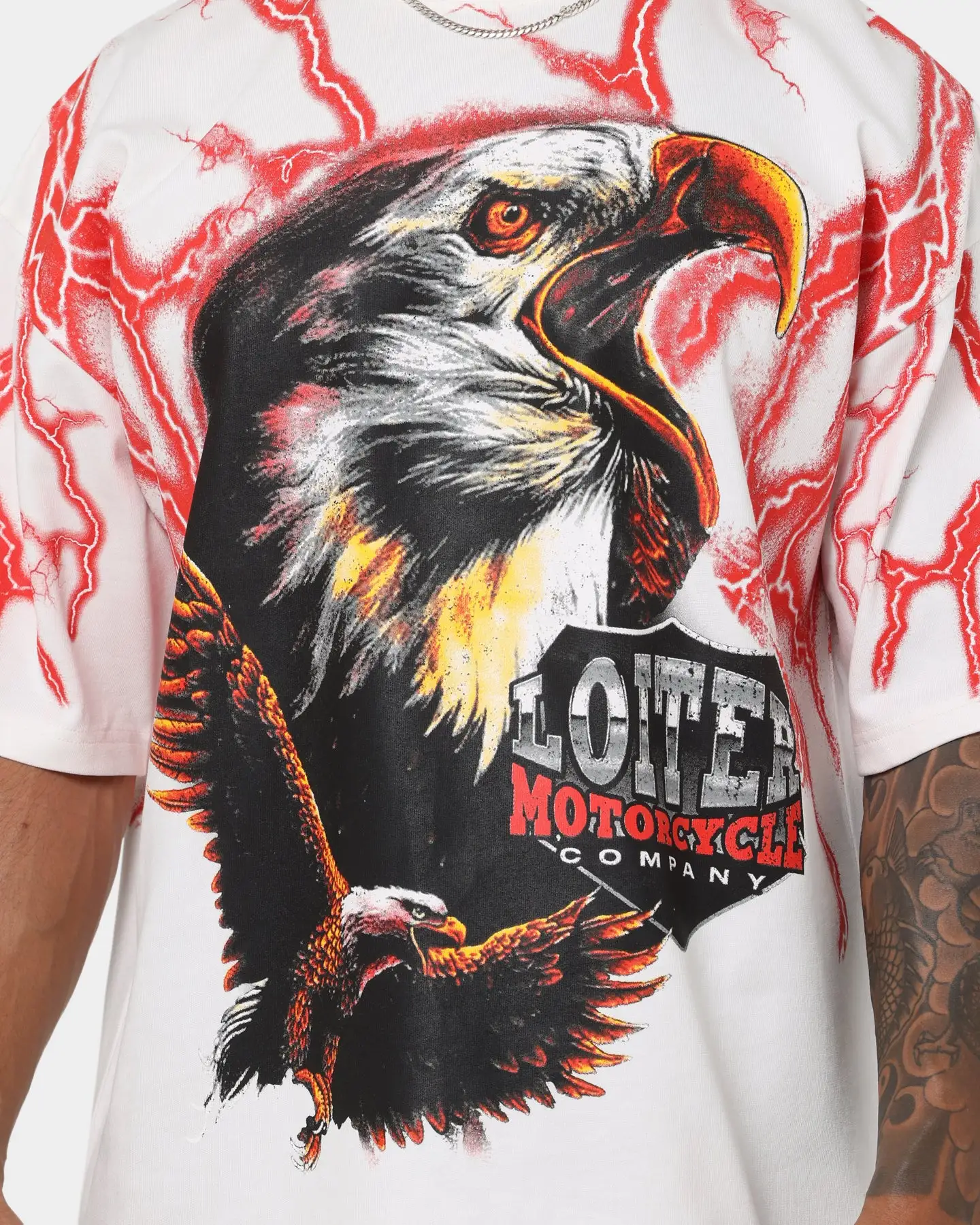 Loiter Lightning Eagle T-Shirt Charcoal - Image 4