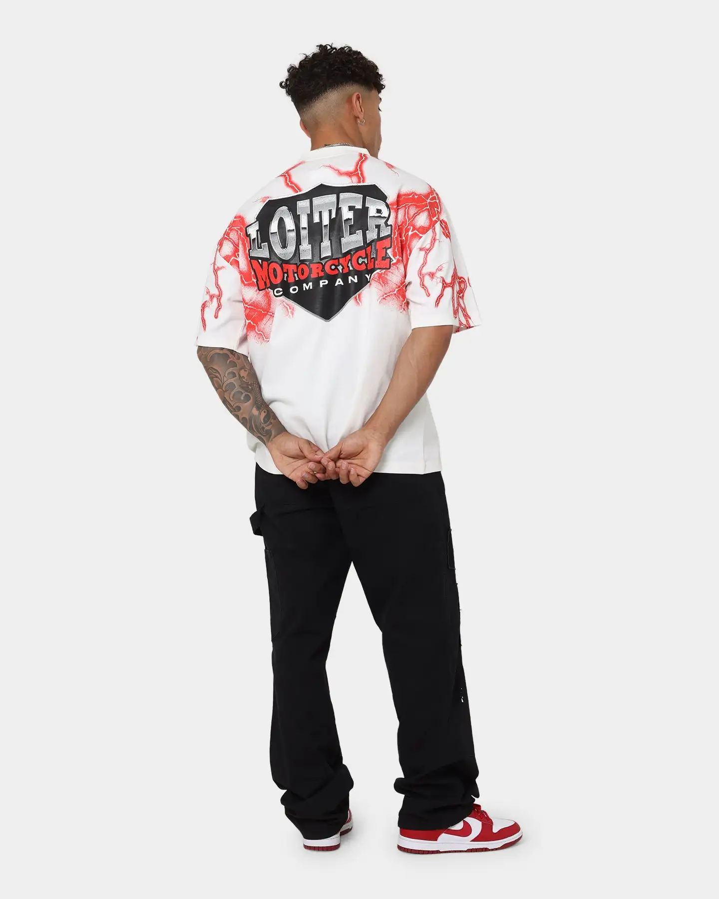 Loiter Lightning Eagle T-Shirt Charcoal - Image 8