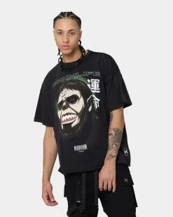 DXXMLIFE X Attack On Titan Beast DXXM Vintage T-Shirt Aged Black