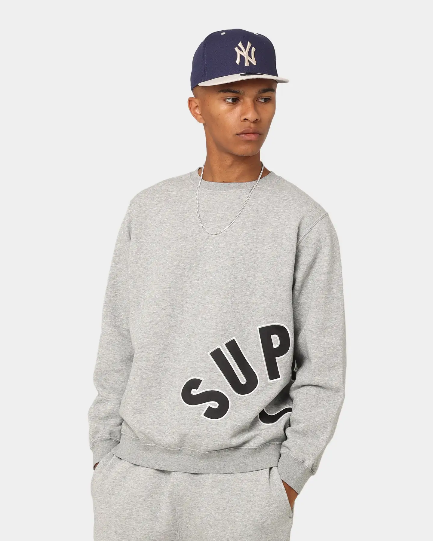 Supreme X Nike Arc Crewneck Gray