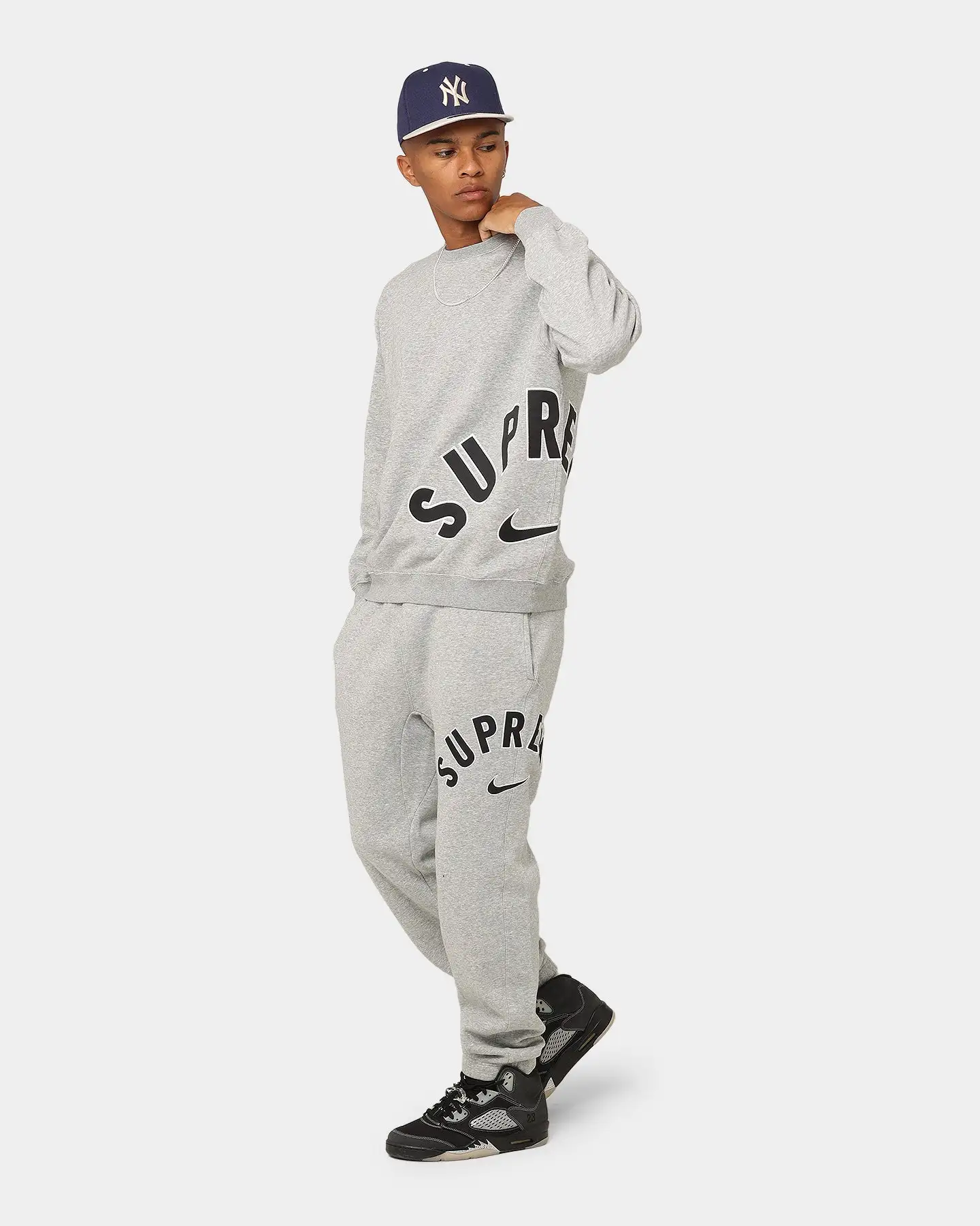 Supreme X Nike Arc Crewneck Gray - Image 2