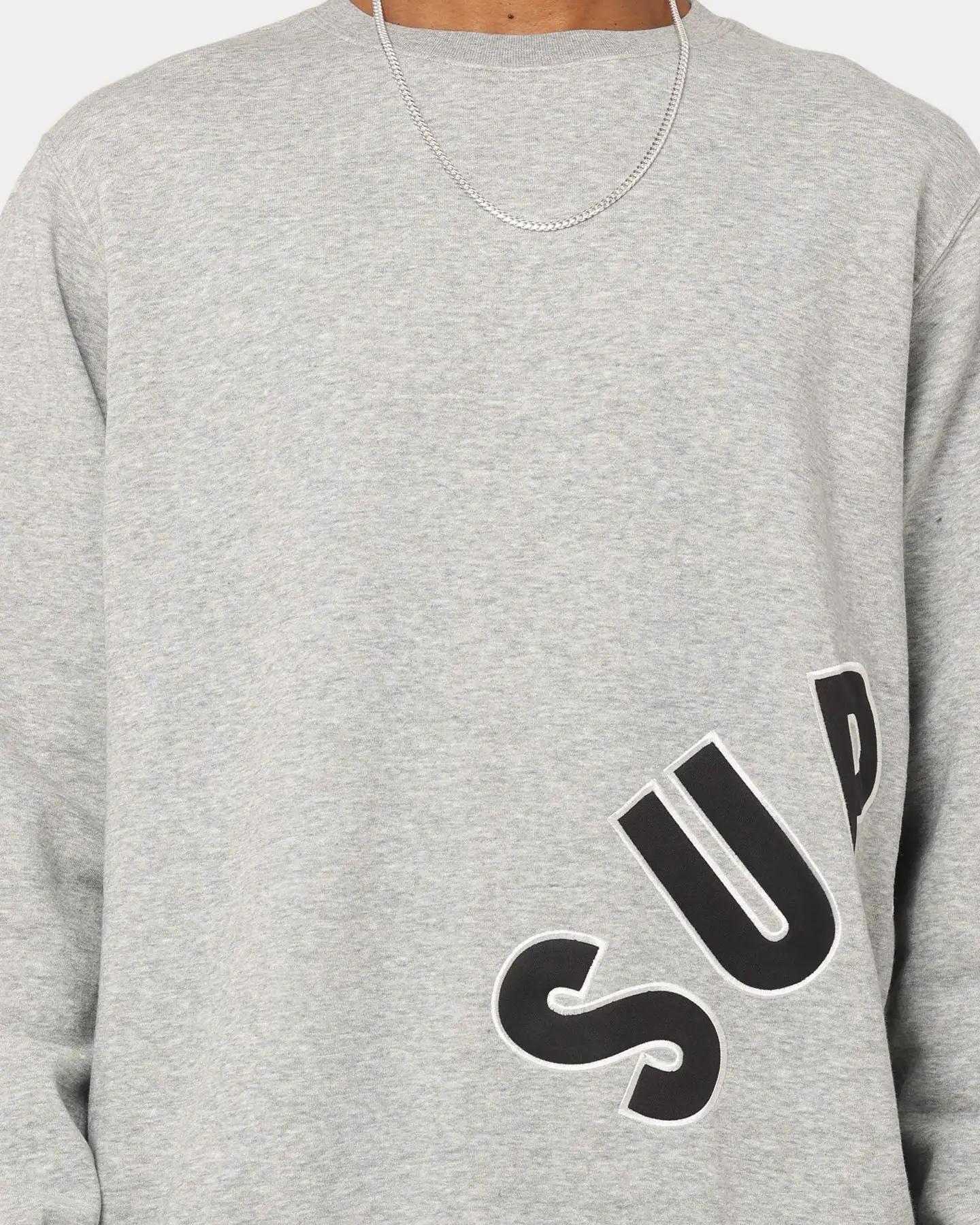 Supreme X Nike Arc Crewneck Gray - Image 3