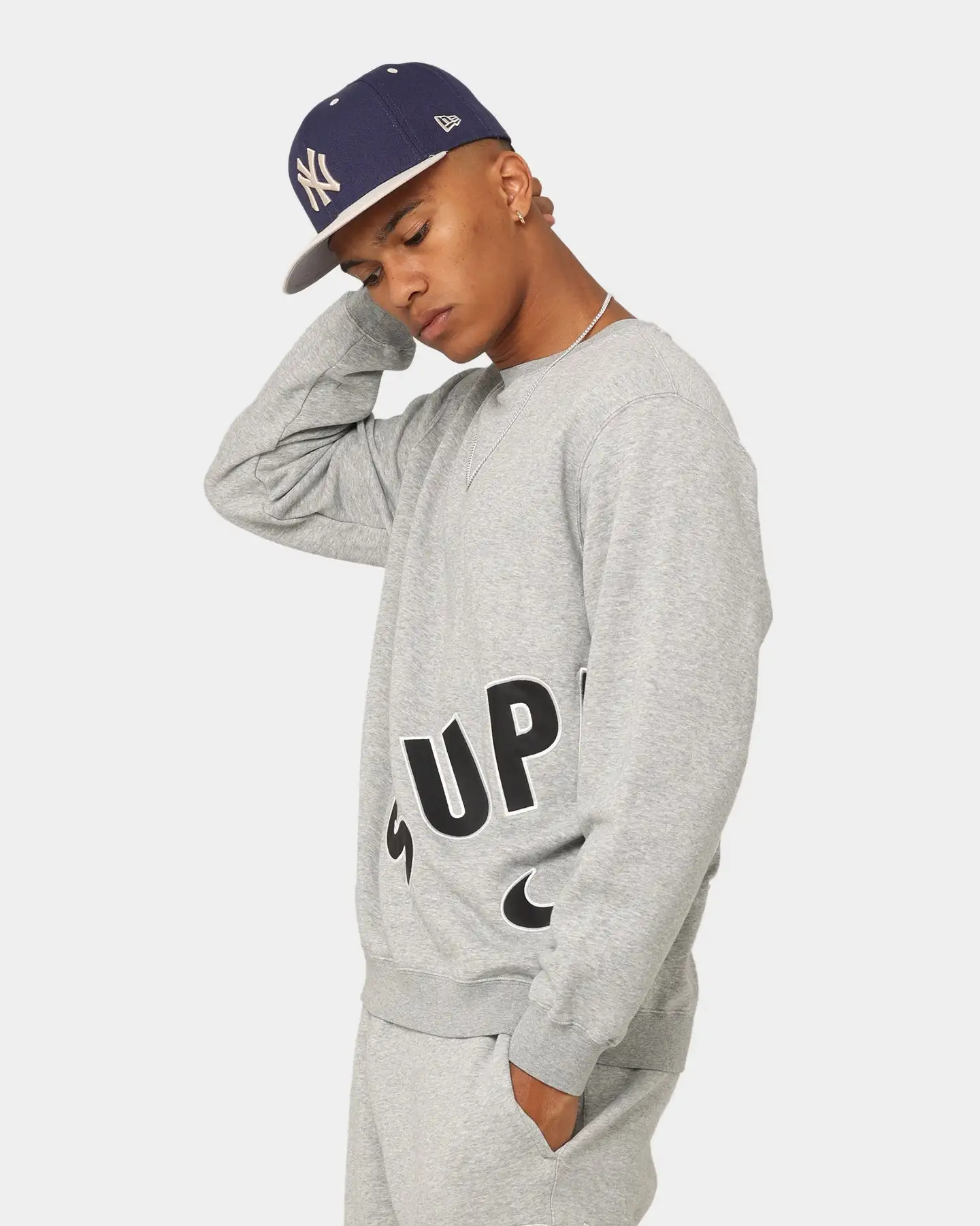 Supreme X Nike Arc Crewneck Gray - Image 6