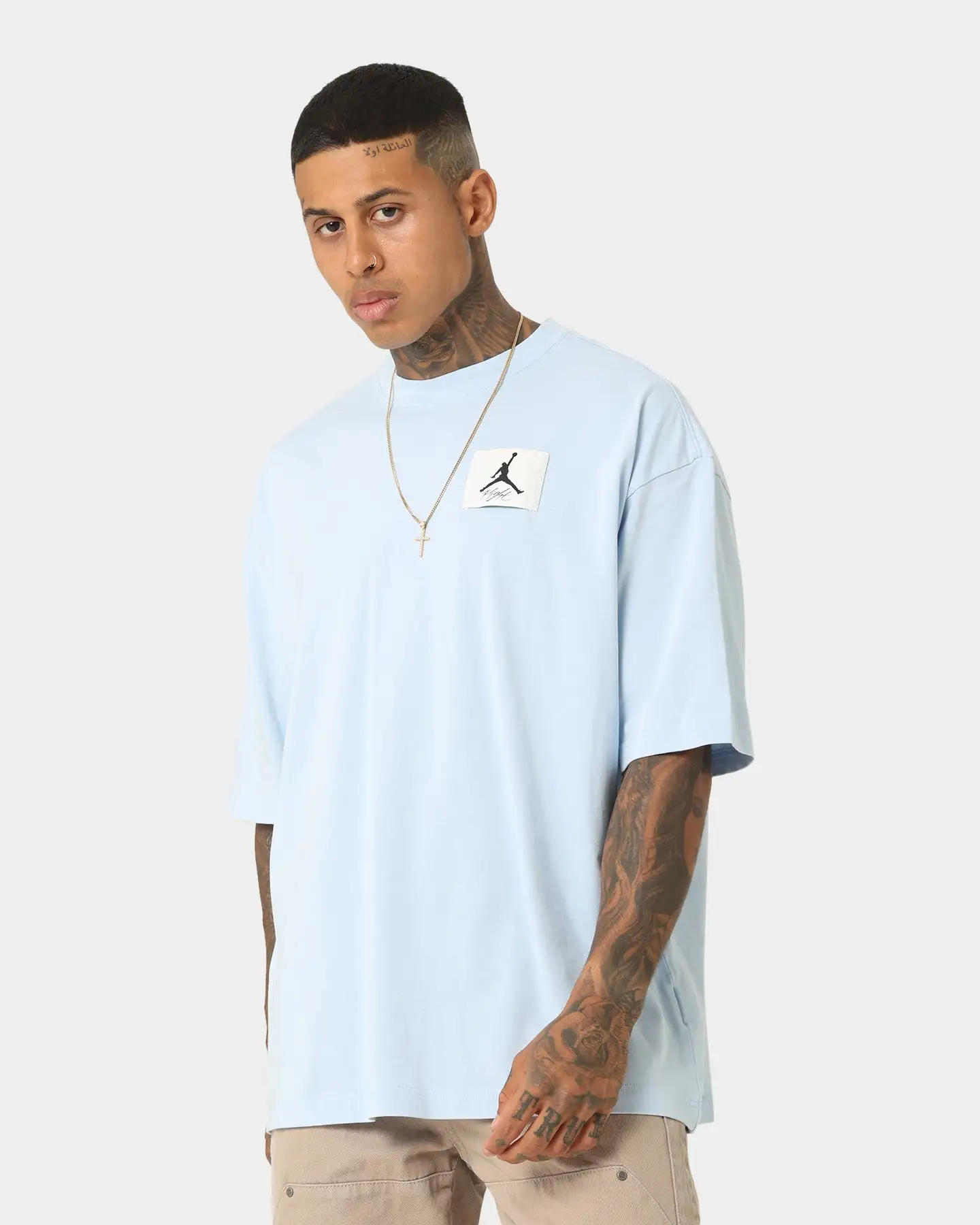 Jordan Flight Essential Oversized Washed T-Shirt Ice Blue