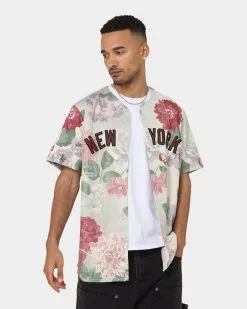 Majestic Athletic New York Yankees Floral Wordmark Rep Jersey Vintage White