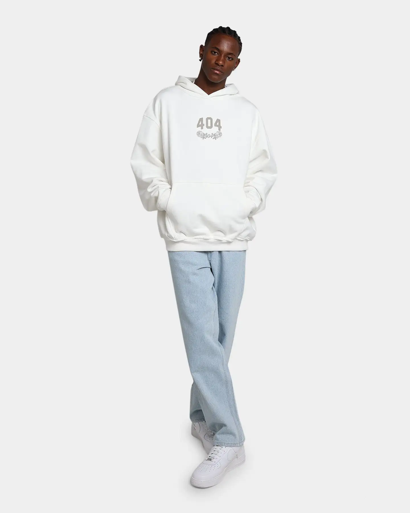 404 Flight Vintage Hoodie Off White - Image 9