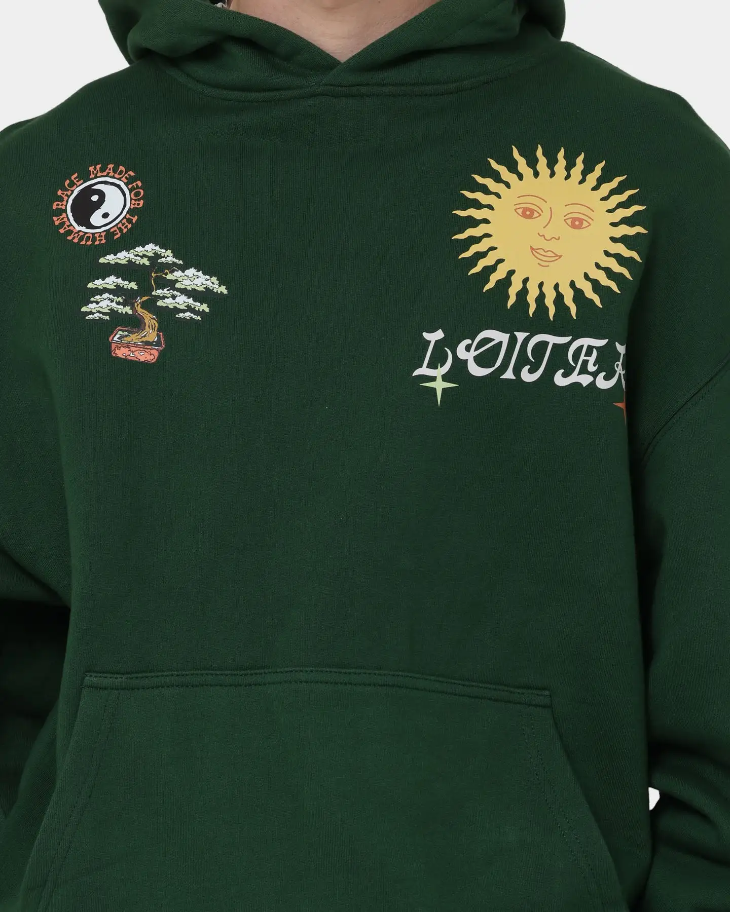 Loiter Peace Walker Hoodie Green - Image 5