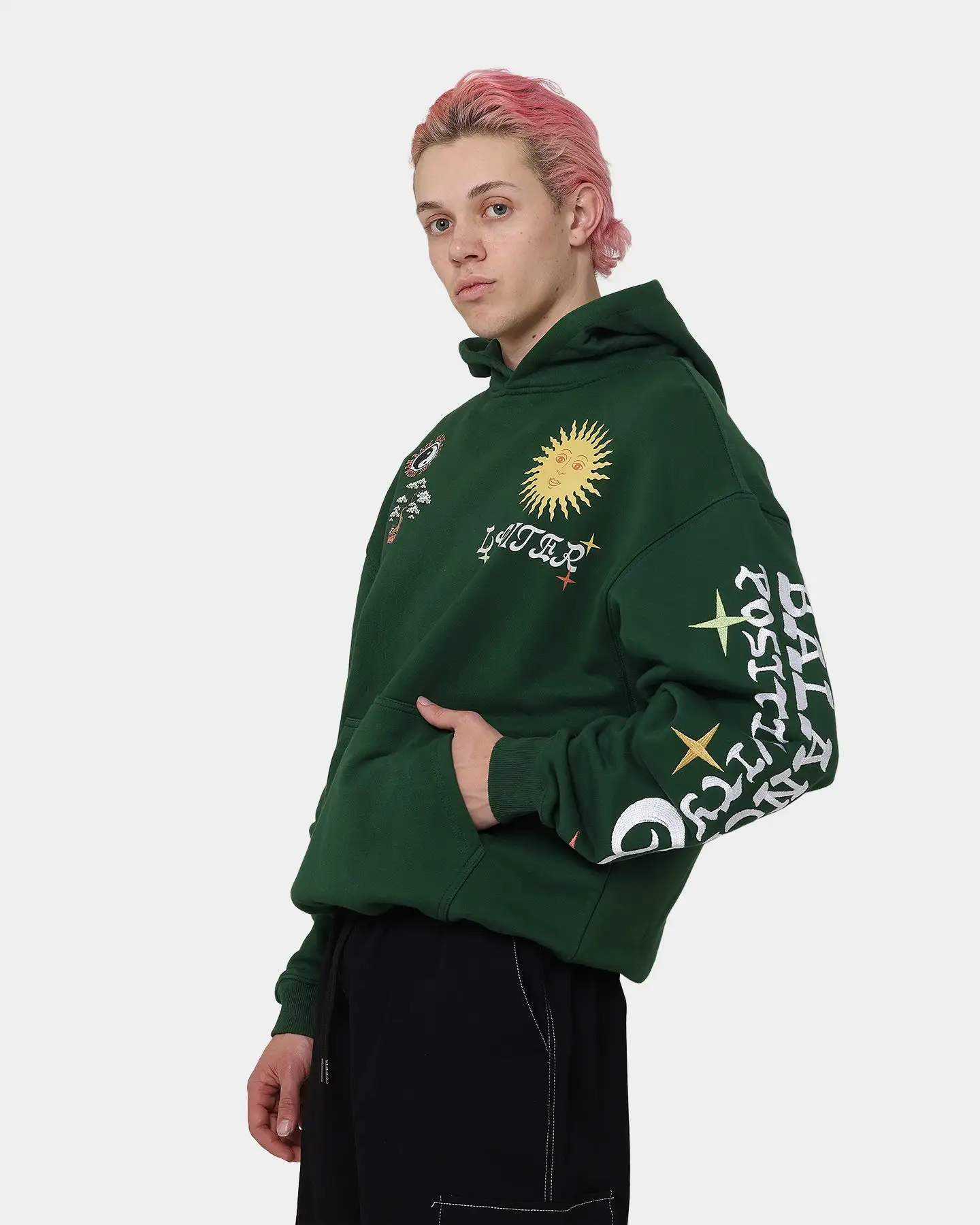 Loiter Peace Walker Hoodie Green - Image 8