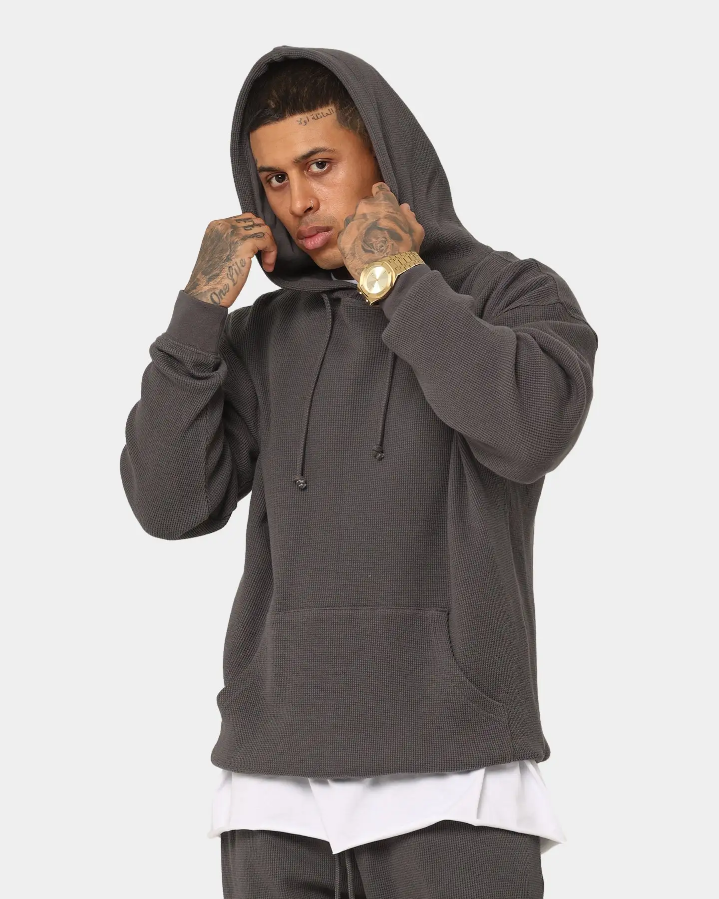 Saint Morta Waffle Hoodie V2 Slate