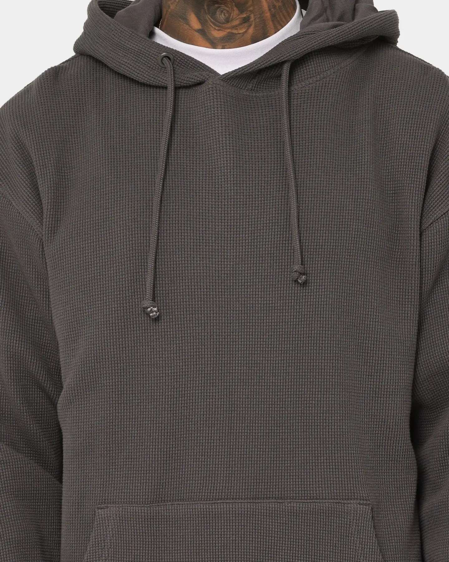 Saint Morta Waffle Hoodie V2 Slate - Image 3
