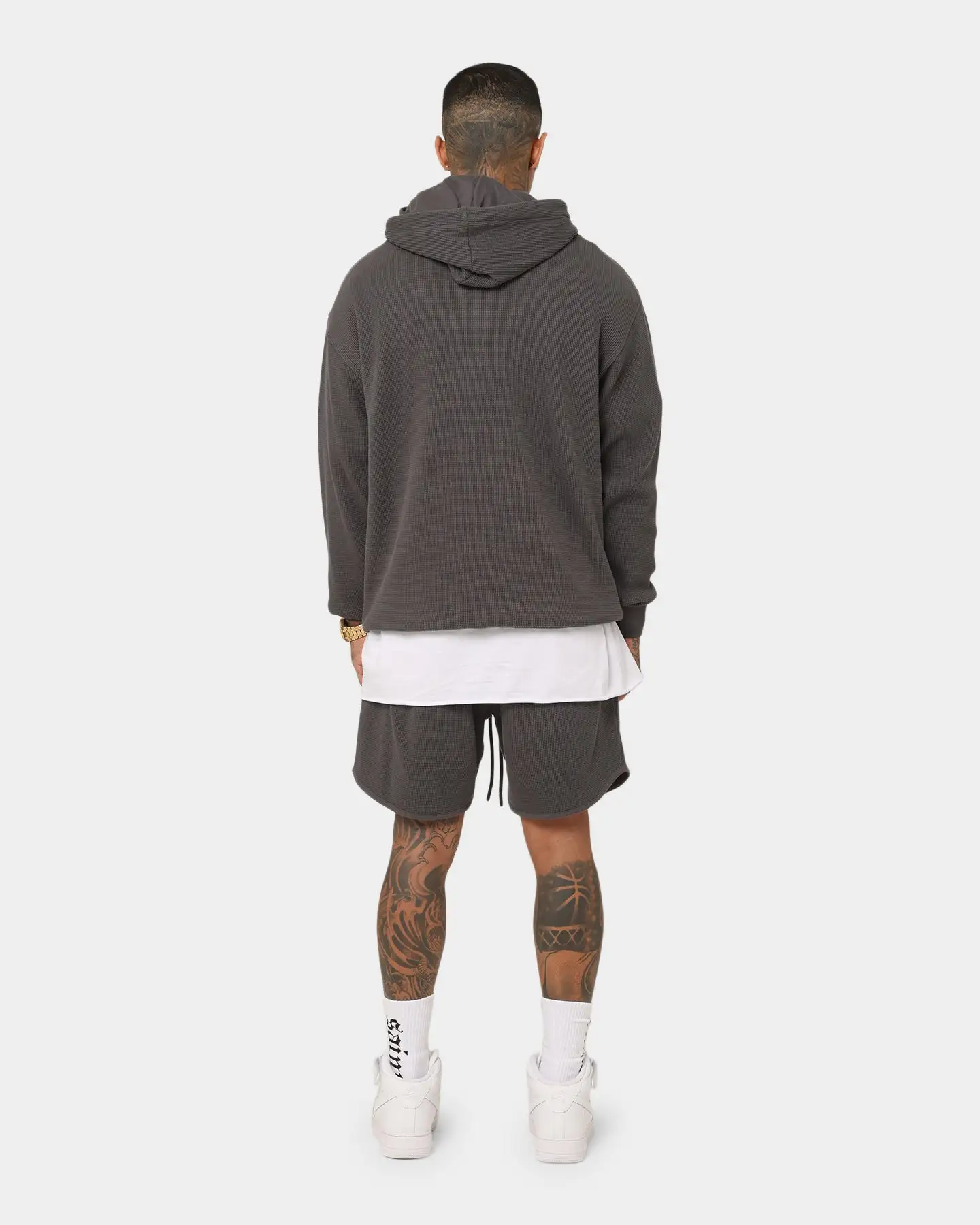 Saint Morta Waffle Hoodie V2 Slate - Image 8