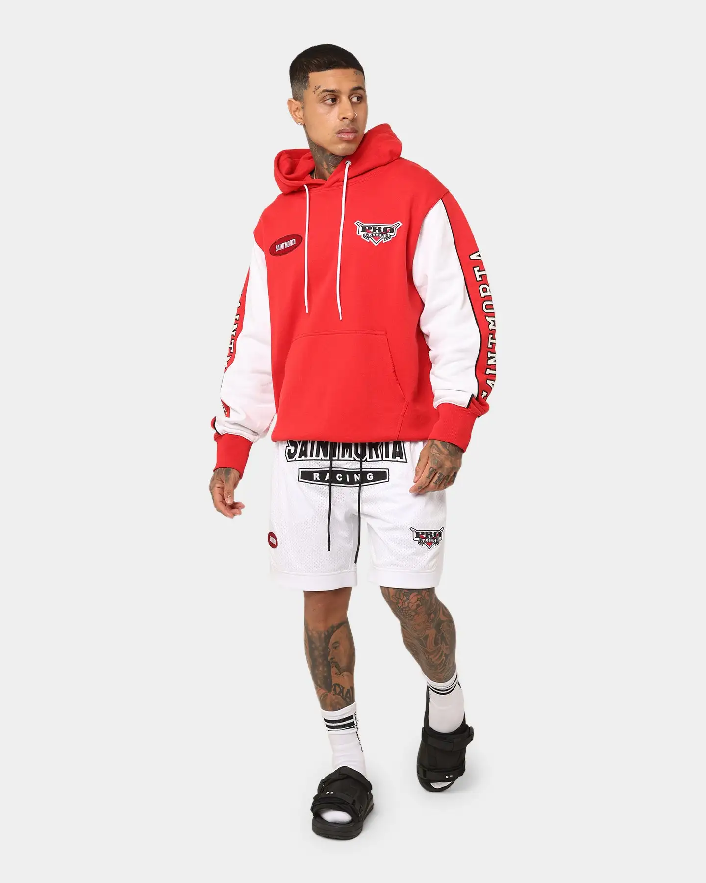 Saint Morta Pro Racing Hoodie Red - Image 3