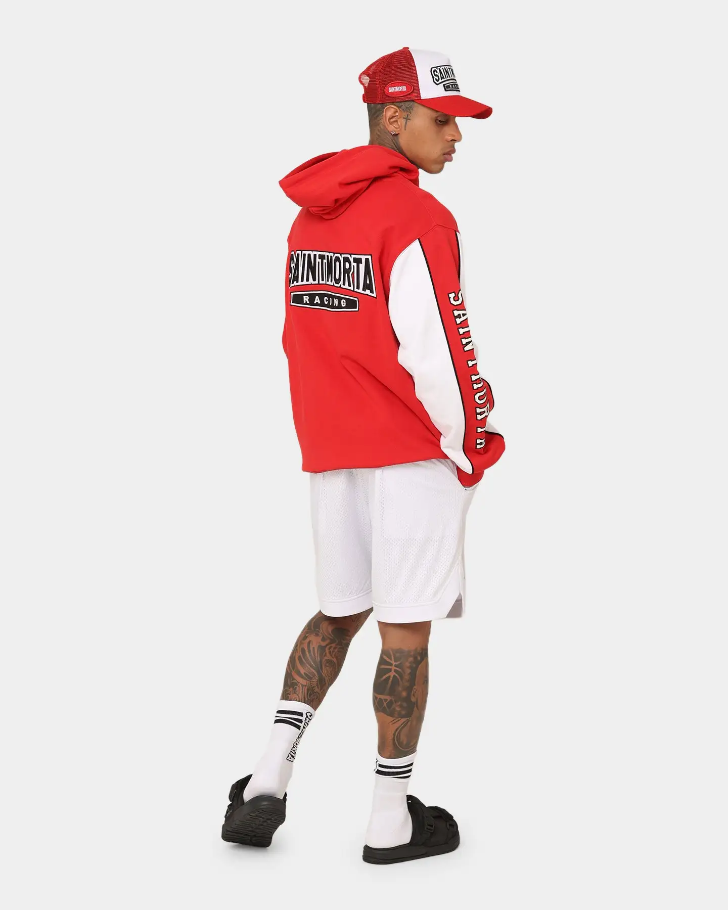 Saint Morta Pro Racing Hoodie Red - Image 8