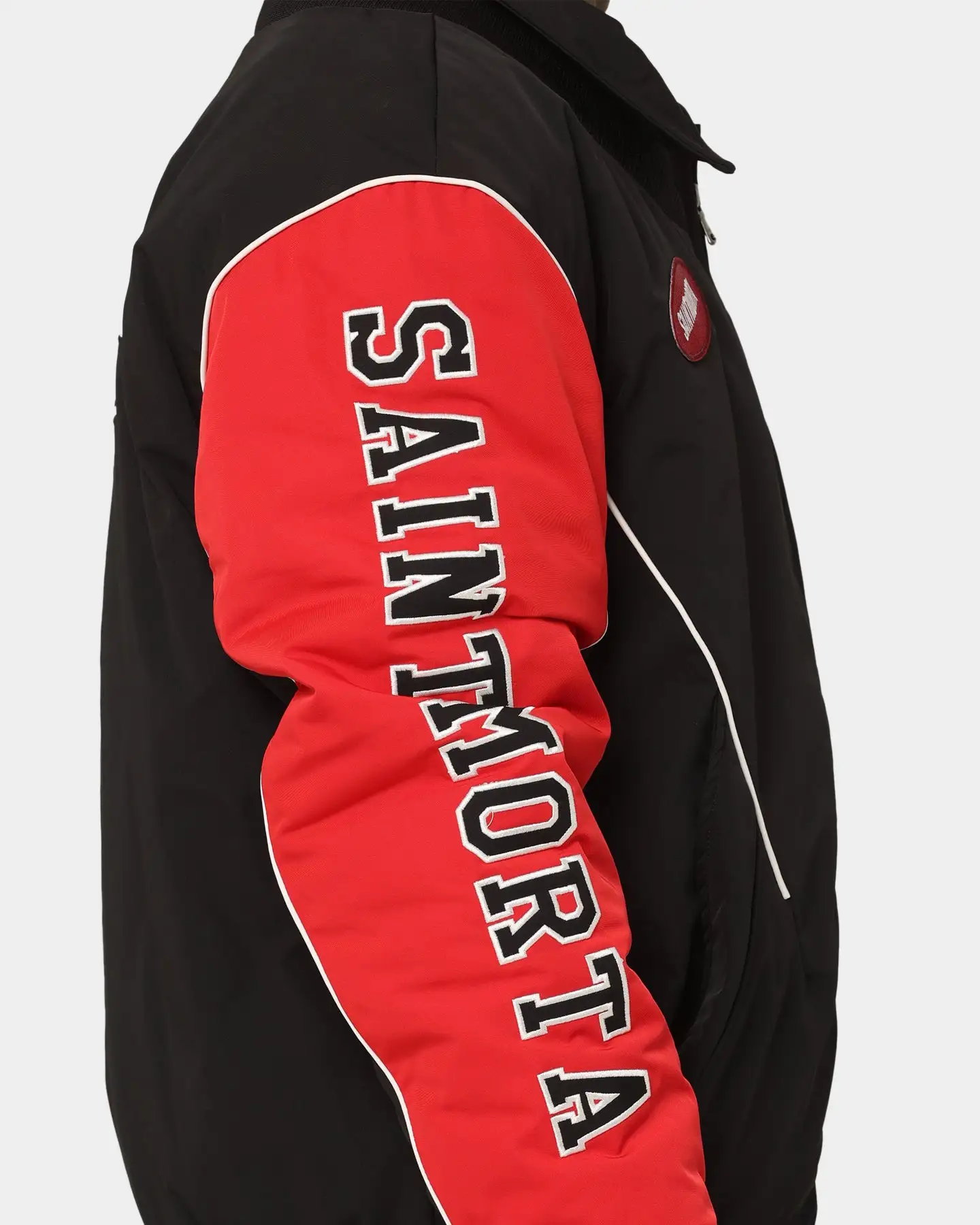 Saint Morta Pro Racing Bomber Jacket Black/Red - Image 9