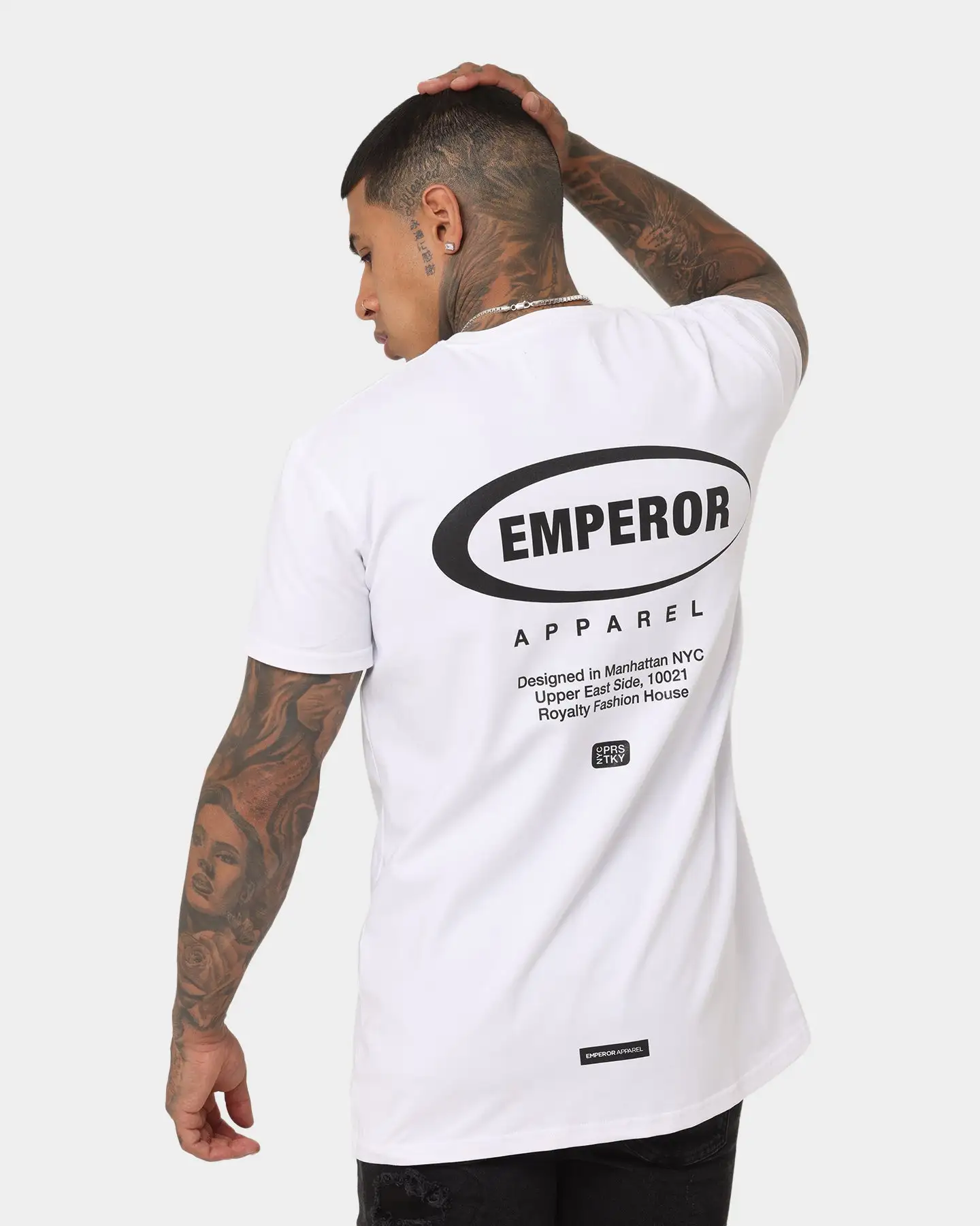 Emperor Apparel Ovale Hustle T-Shirt White