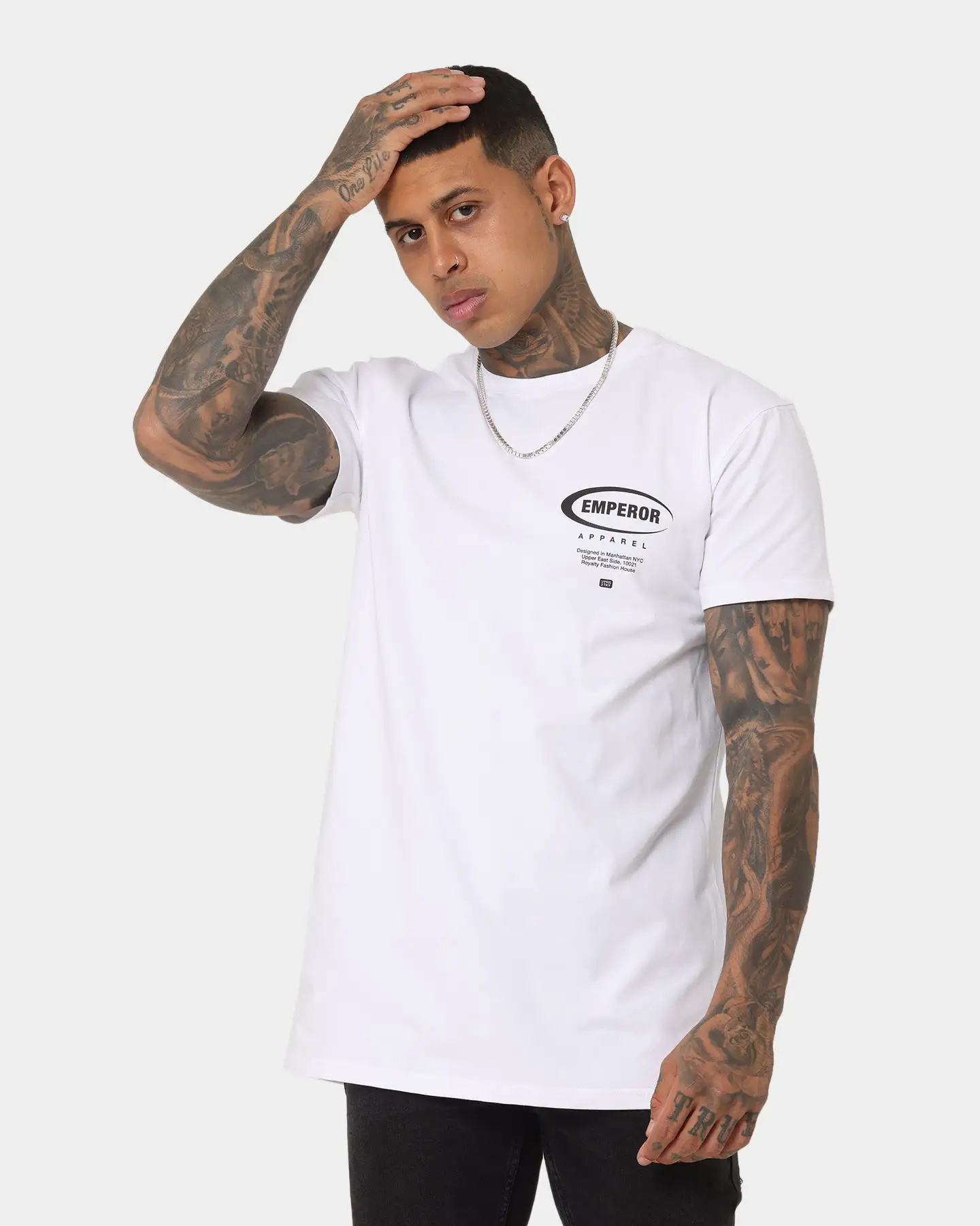 Emperor Apparel Ovale Hustle T-Shirt White - Image 2