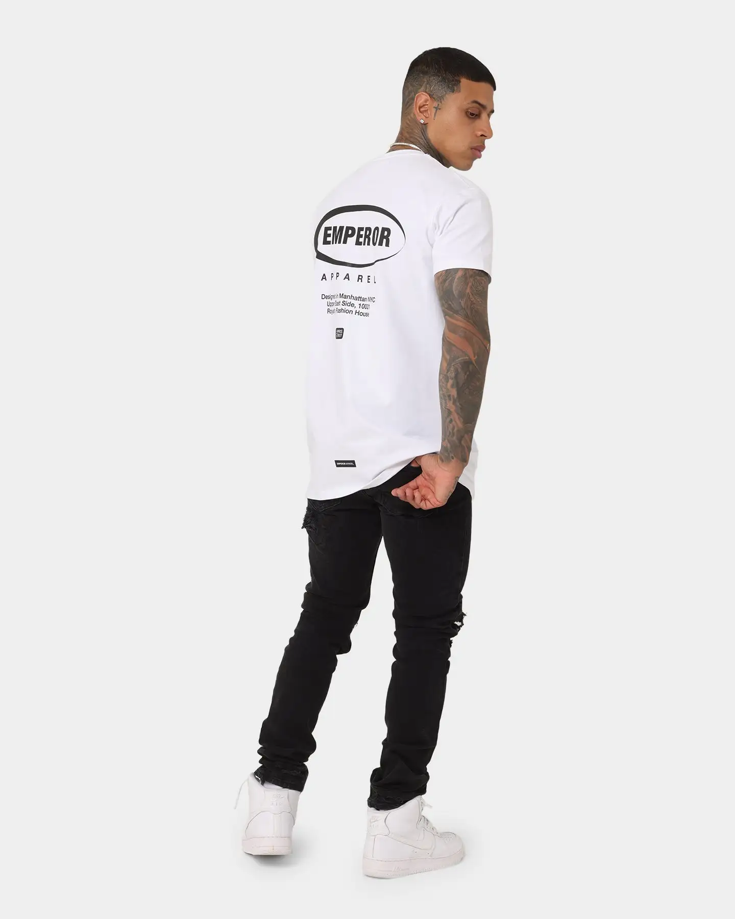Emperor Apparel Ovale Hustle T-Shirt White - Image 3