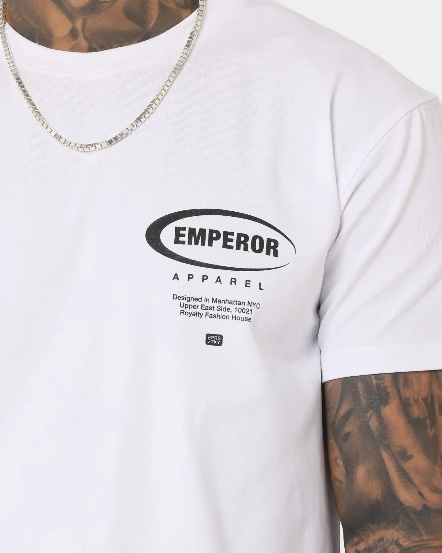 Emperor Apparel Ovale Hustle T-Shirt White - Image 4