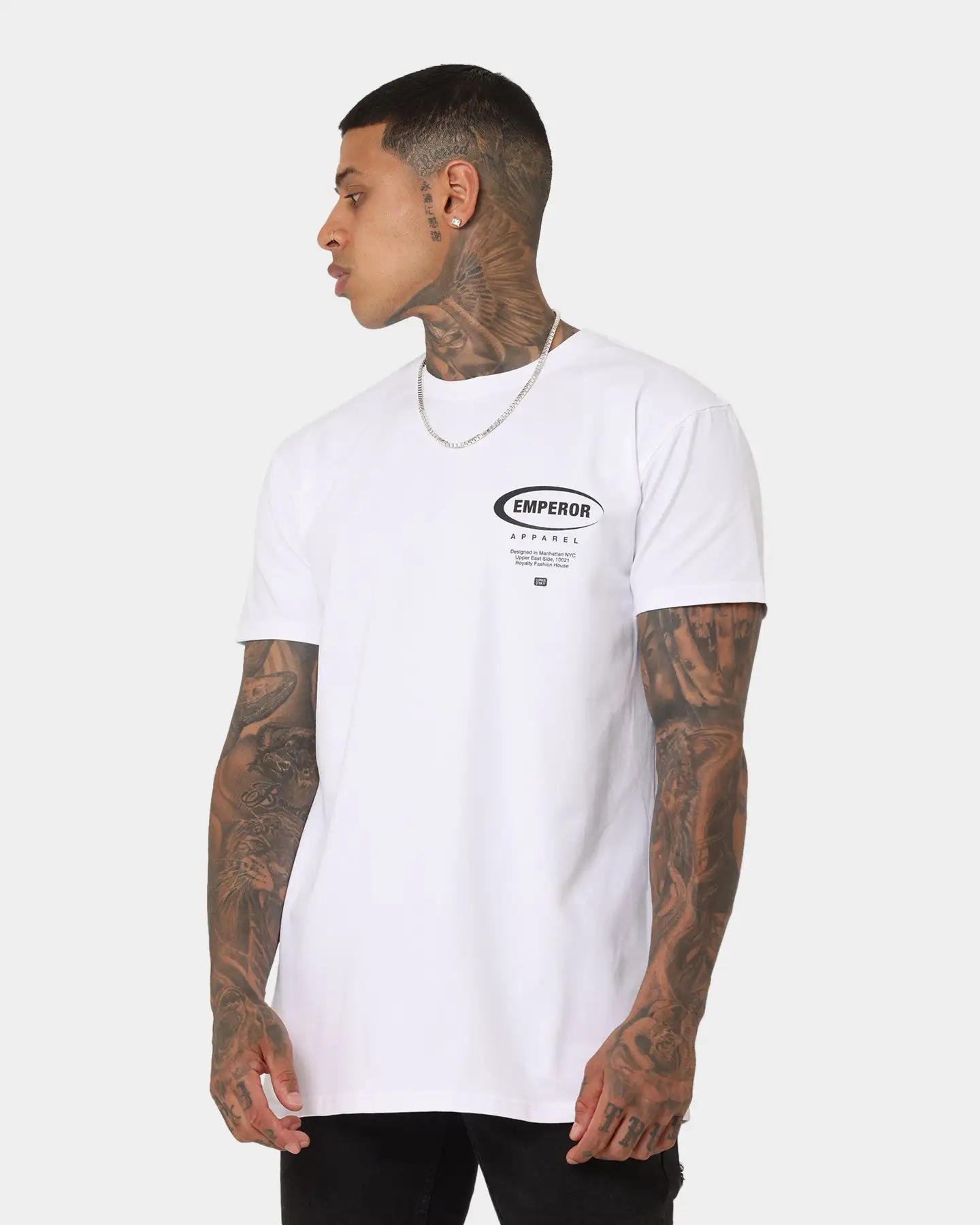 Emperor Apparel Ovale Hustle T-Shirt White - Image 7