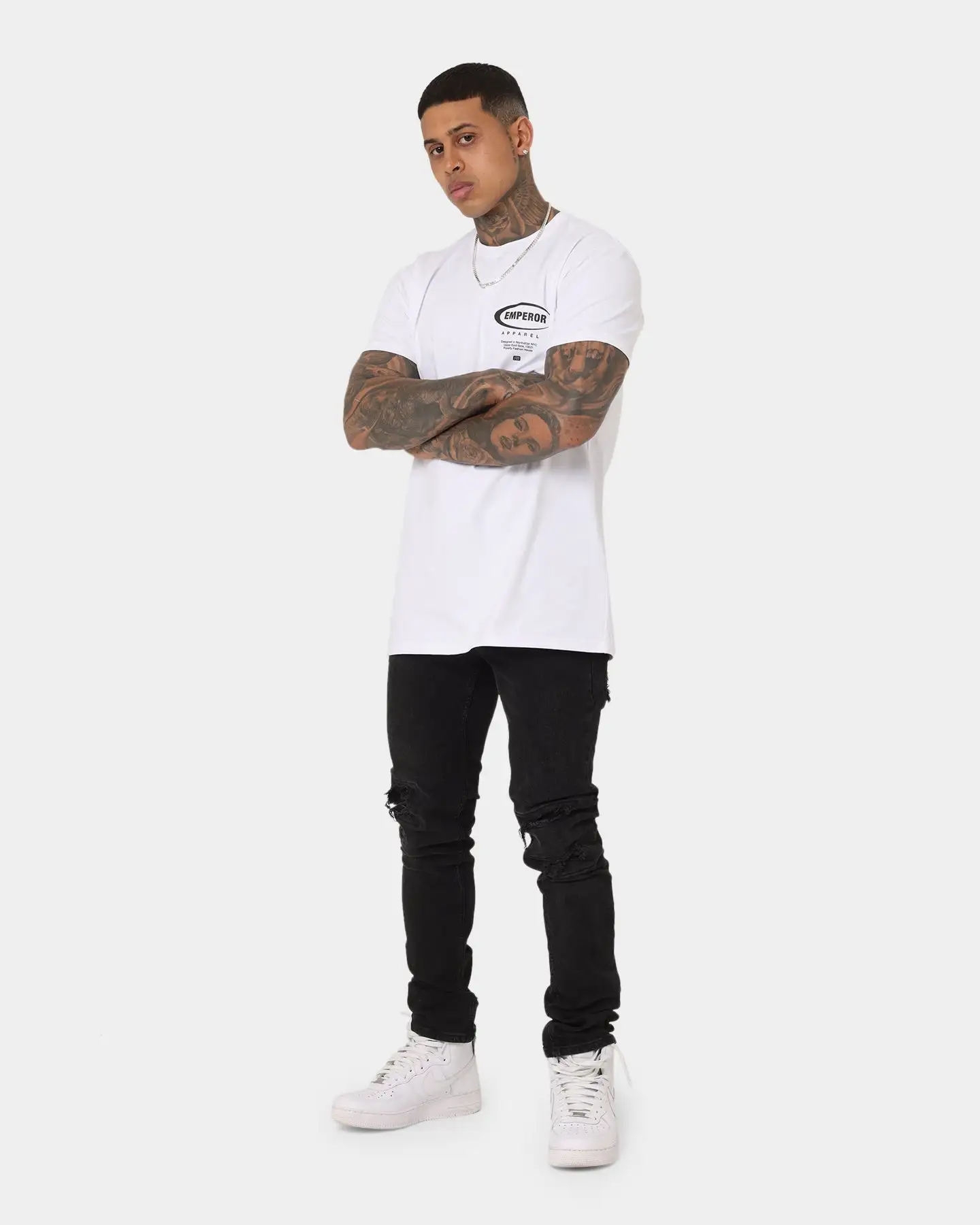 Emperor Apparel Ovale Hustle T-Shirt White - Image 8