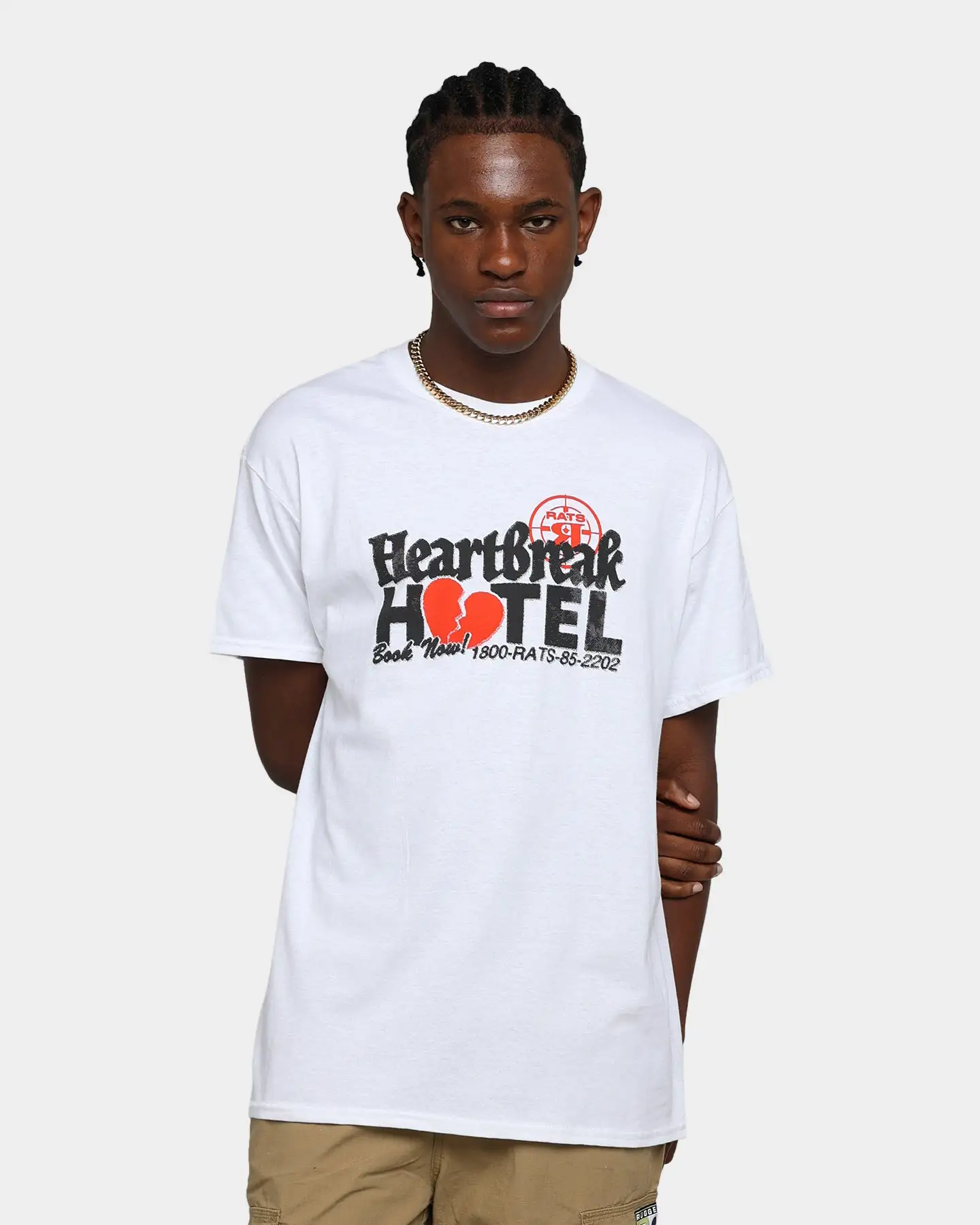 Rats Get Fat Heartbreak Hotel T-Shirt White - Image 2