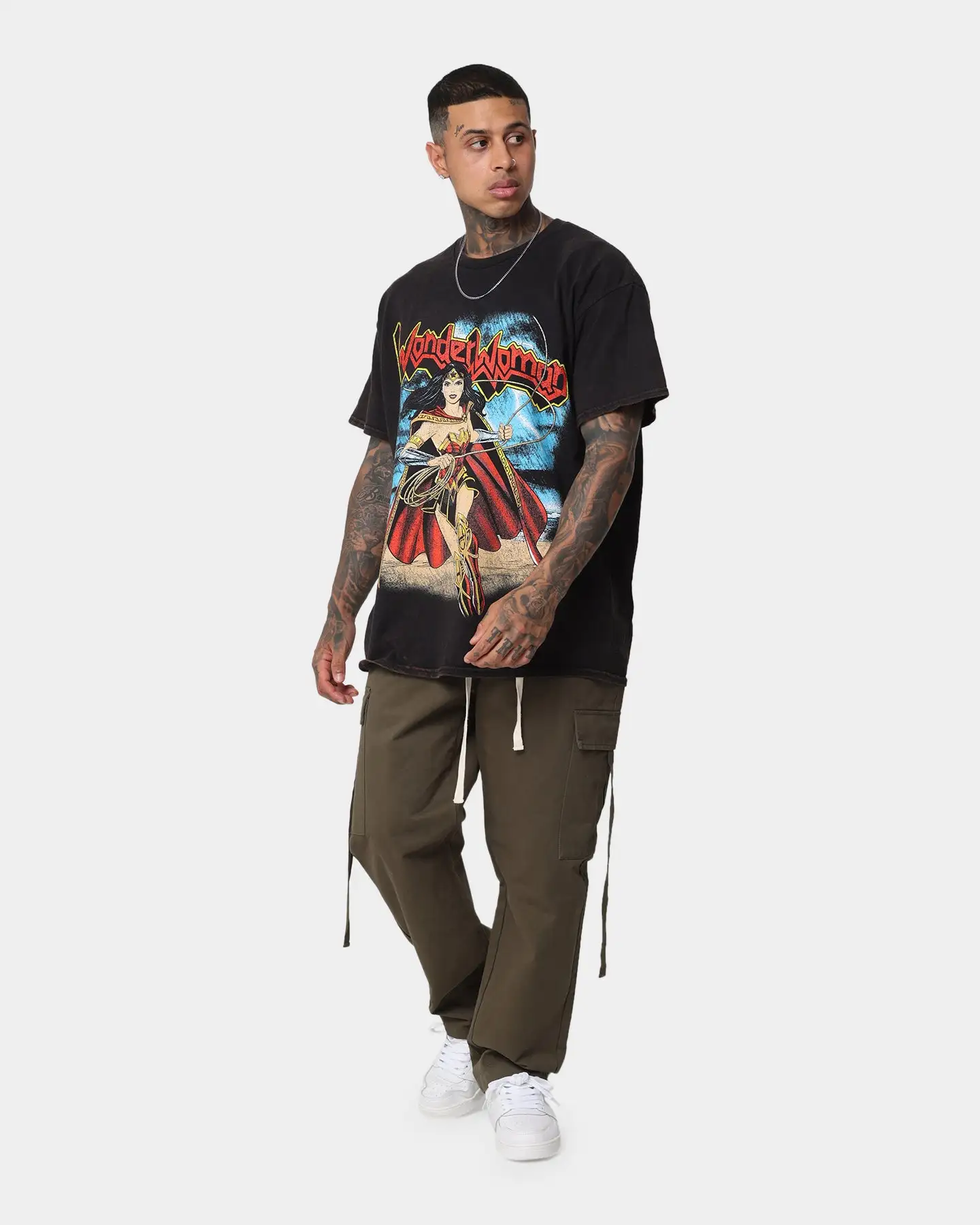 Goat Crew X DC Wonder Woman Metal Vintage T-Shirt Black Wash - Image 2