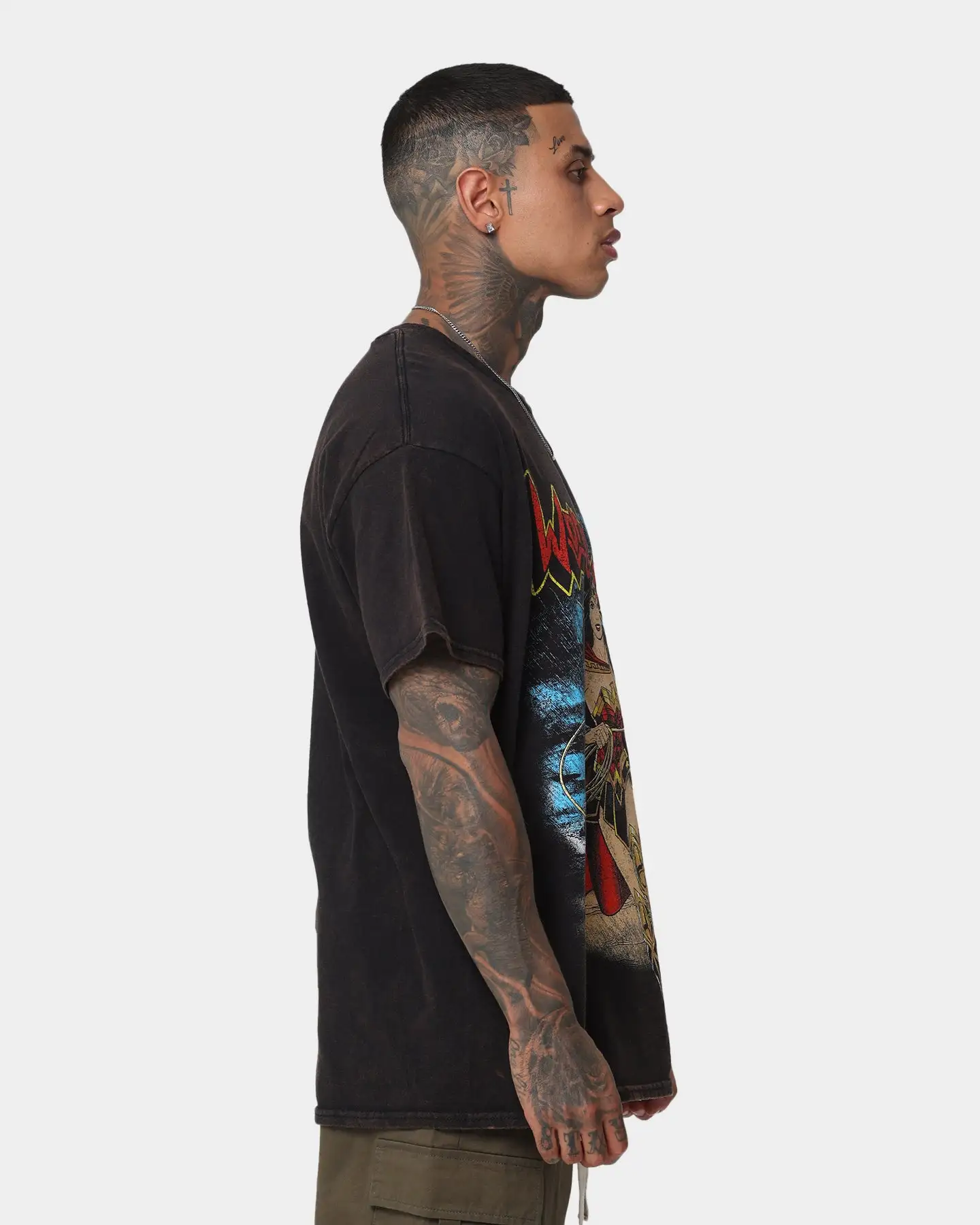 Goat Crew X DC Wonder Woman Metal Vintage T-Shirt Black Wash - Image 5