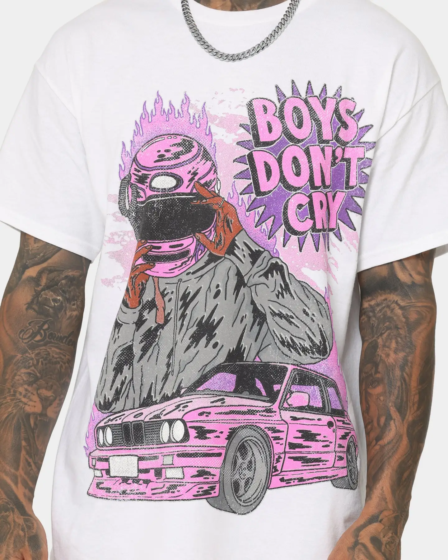 Goat Crew Boys Don't Cry T-Shirt White - Image 3