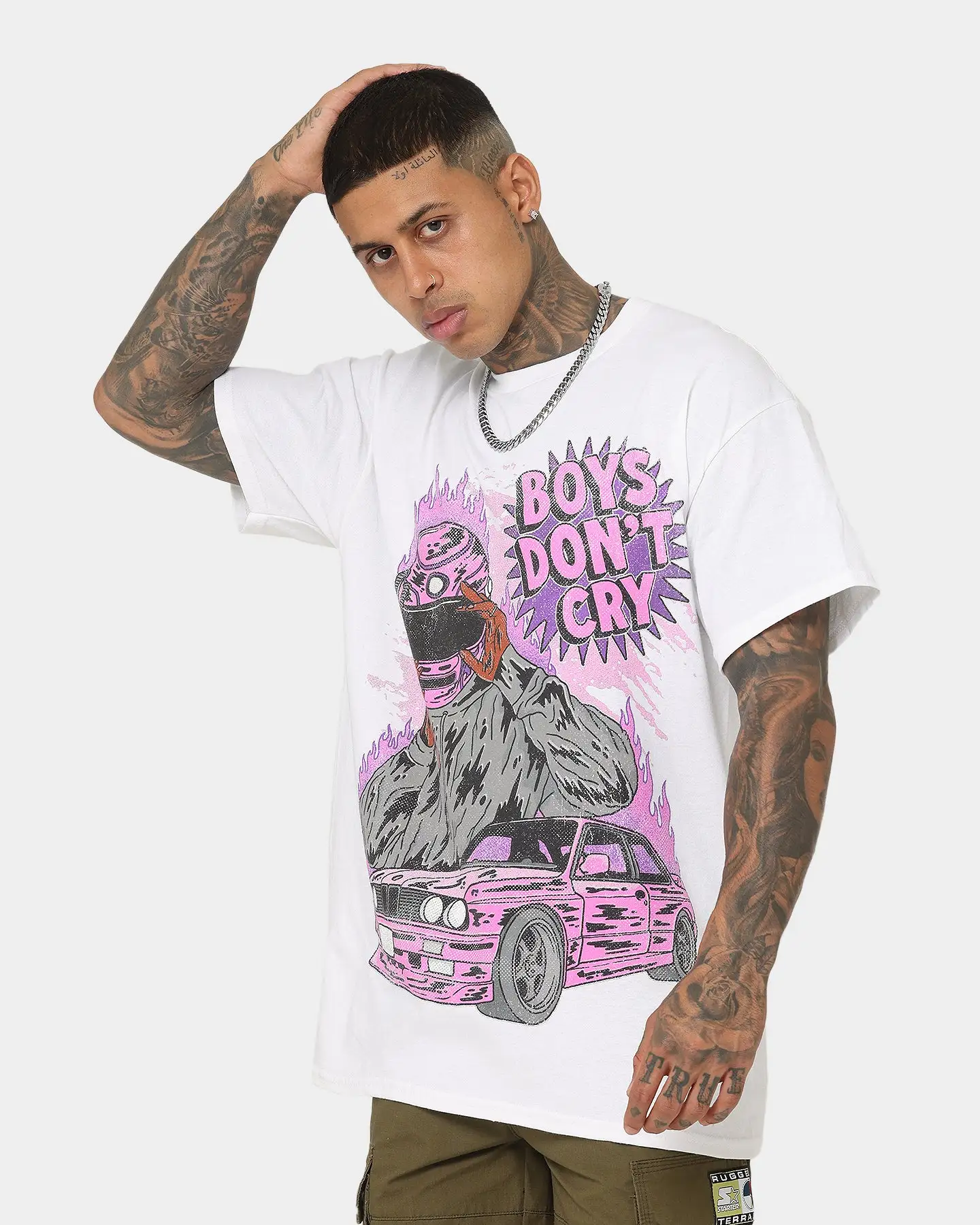 Goat Crew Boys Don't Cry T-Shirt White - Image 6