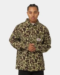 Stussy Authentic Work Long Sleeve Shirt Pigment Camo