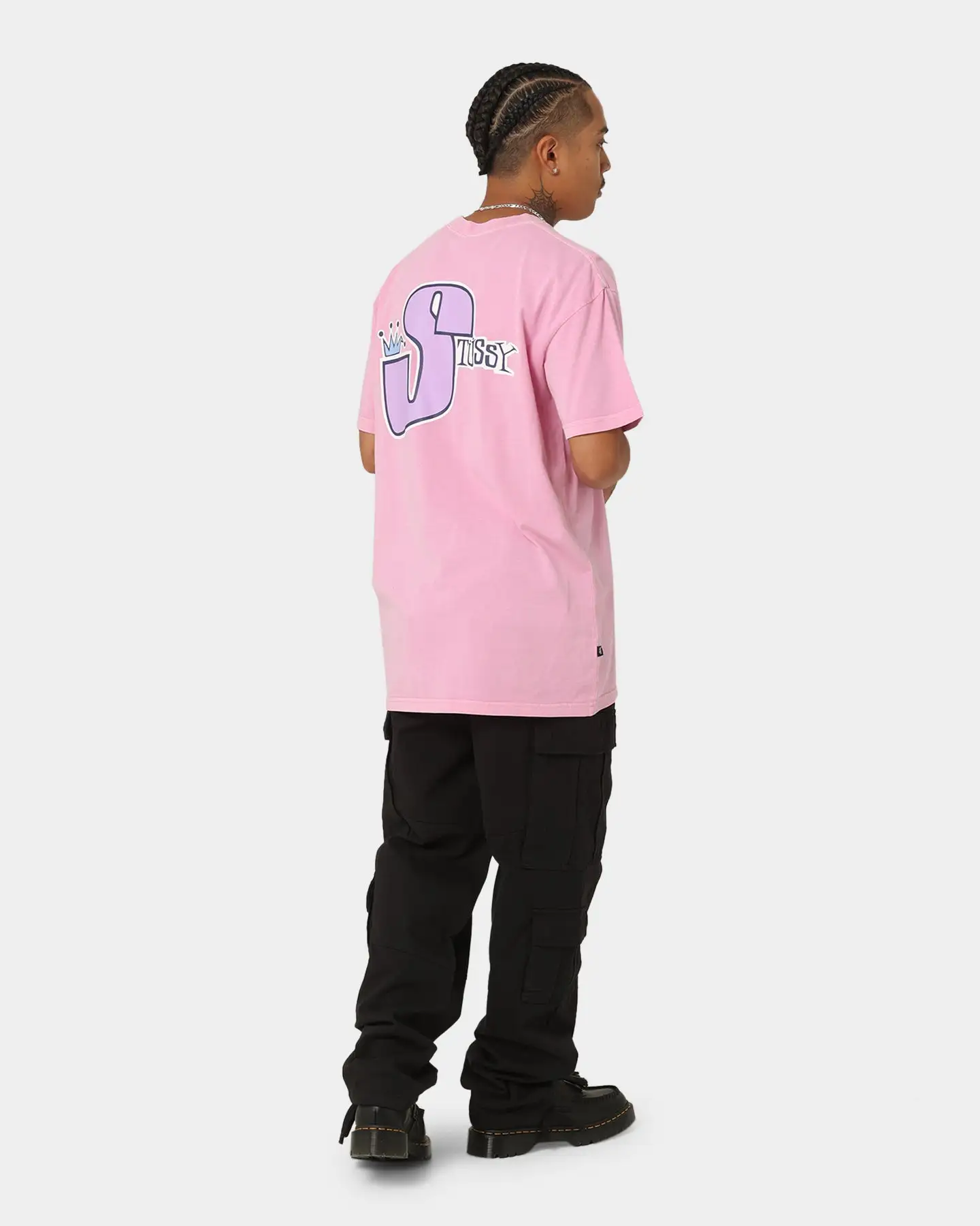 Stussy Phat S 50-50 T-Shirt Pigment Candy Pink - Image 3