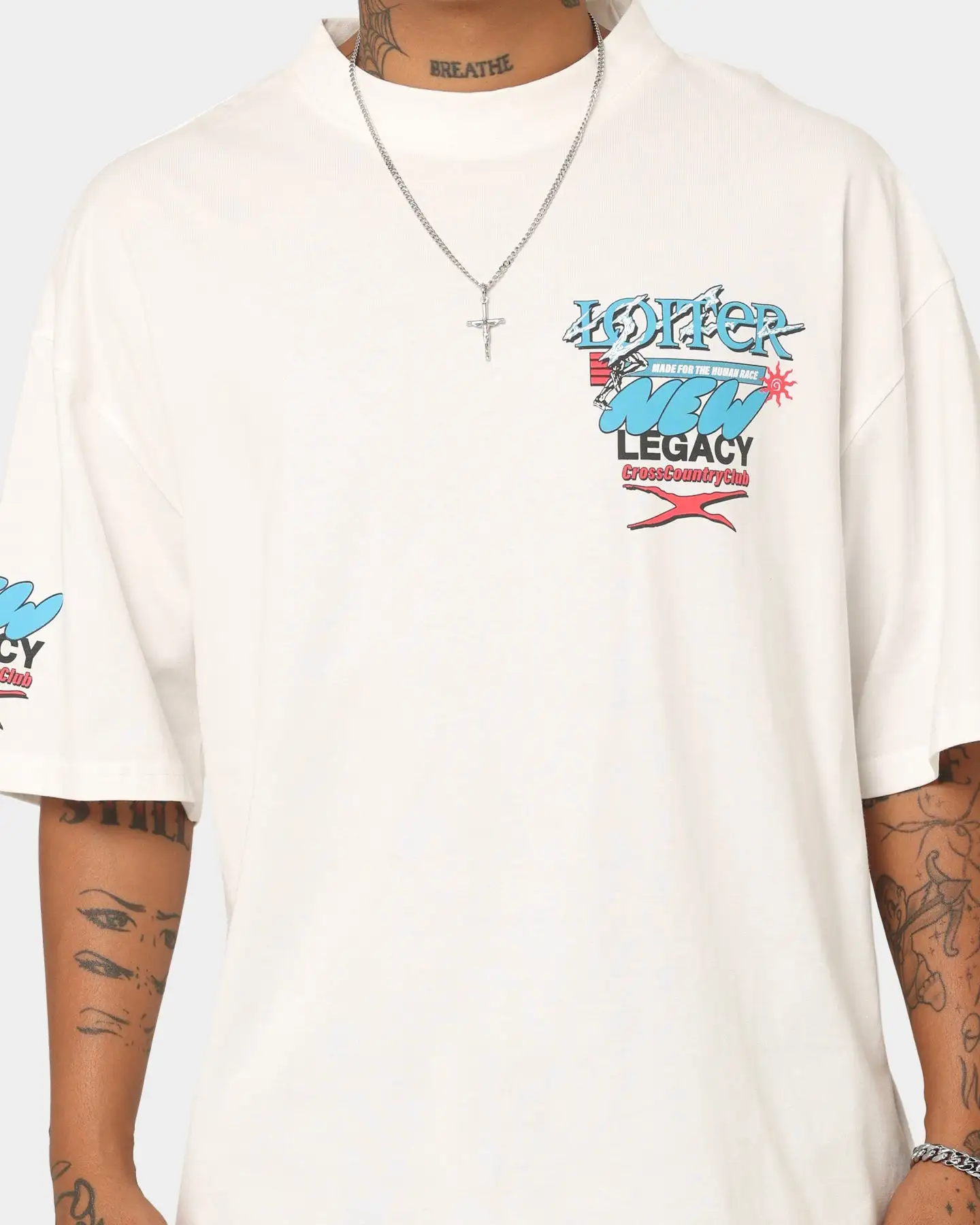 Loiter New Legacy Vintage T-Shirt Off White - Image 4