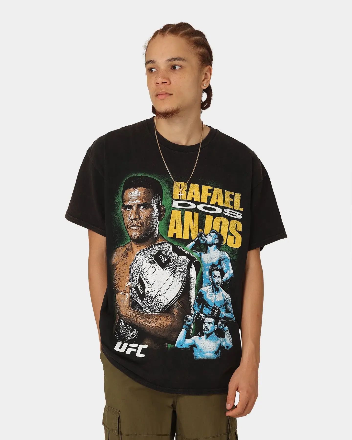 Goat Crew X UFC Rafael Dos Anjos Vintage T-Shirt Black Wash