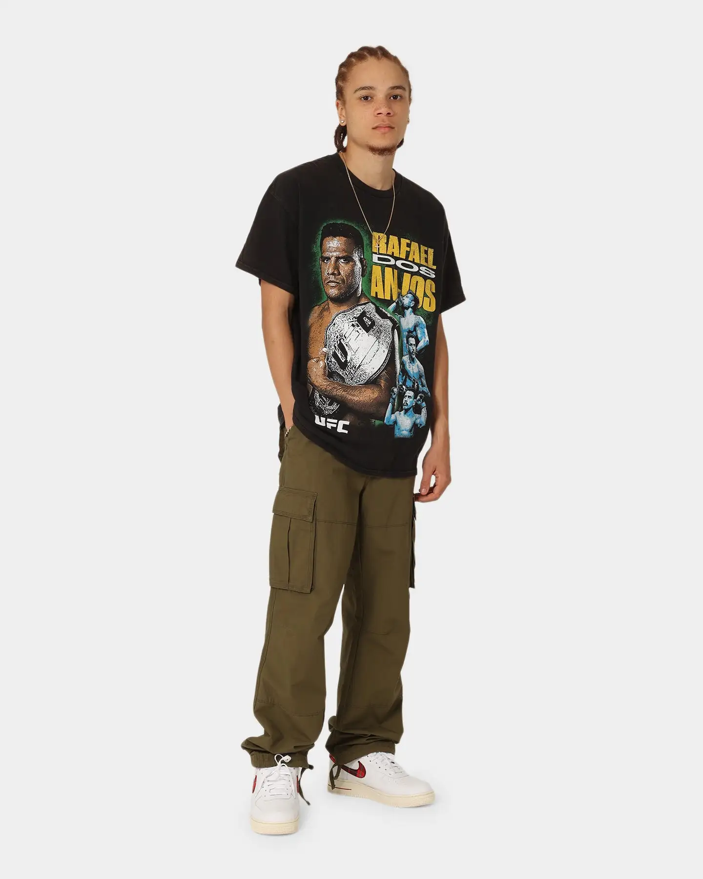 Goat Crew X UFC Rafael Dos Anjos Vintage T-Shirt Black Wash - Image 2