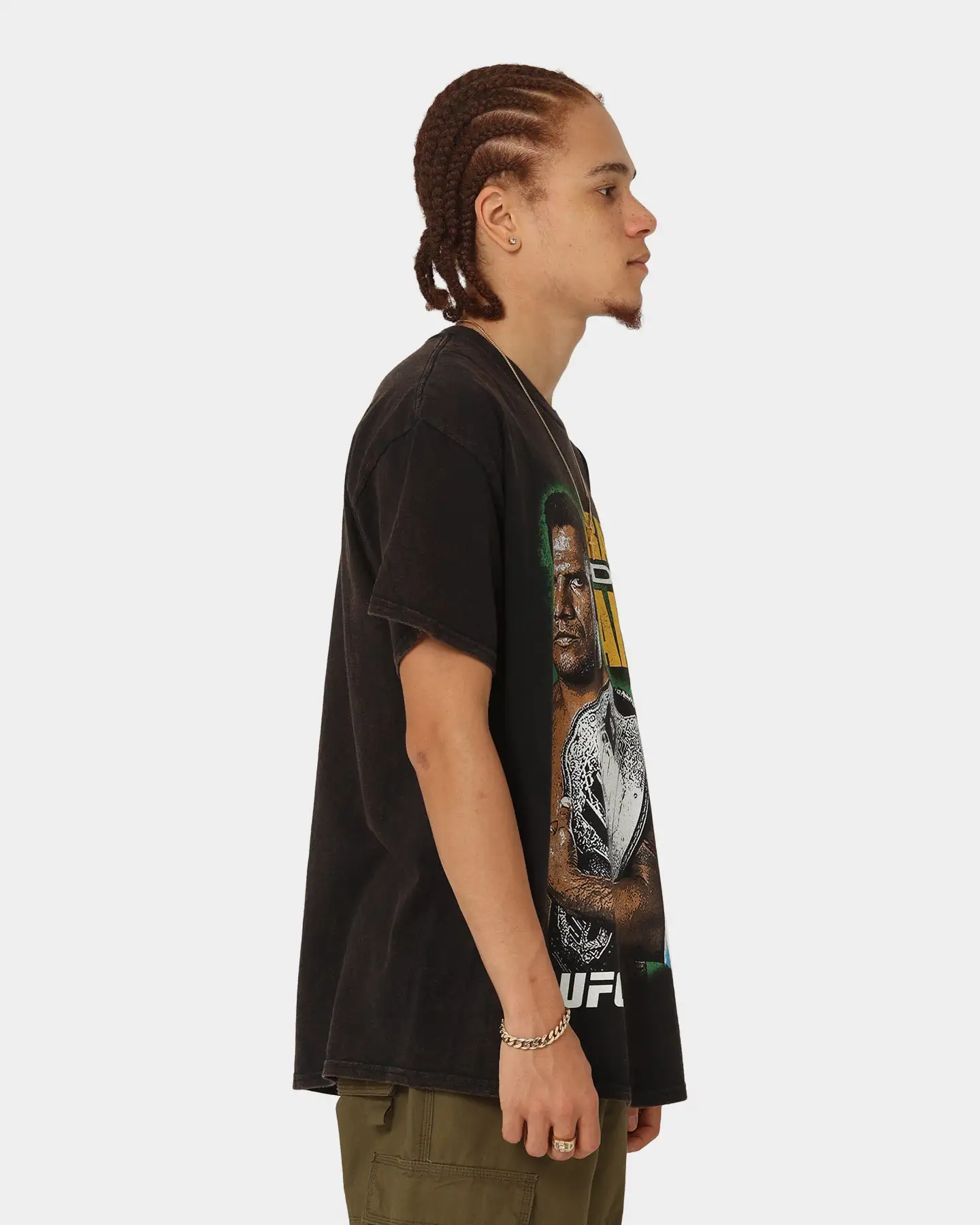 Goat Crew X UFC Rafael Dos Anjos Vintage T-Shirt Black Wash - Image 5