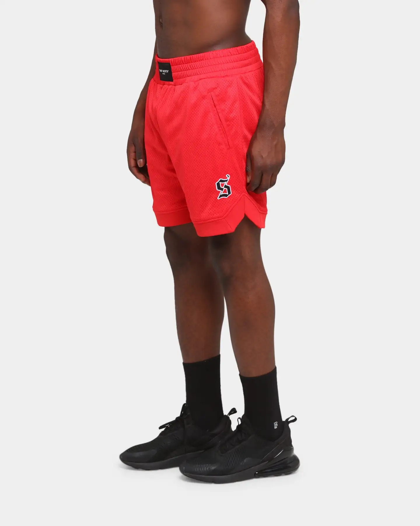 Saint Morta Warrior Basketball Shorts Red - Image 6